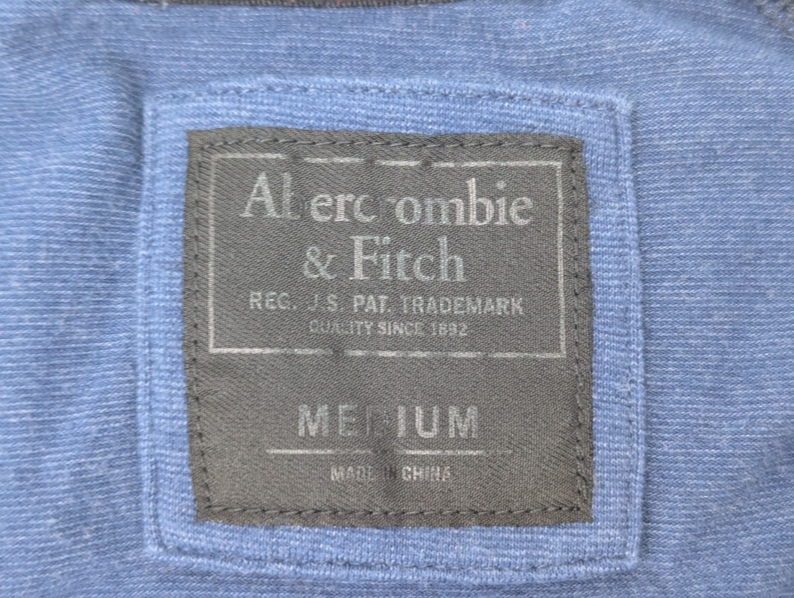 Abercrombie & Fitch 1/4 Zip Lightweight Pullover Shirt Sweater, Men M, Blue EUC