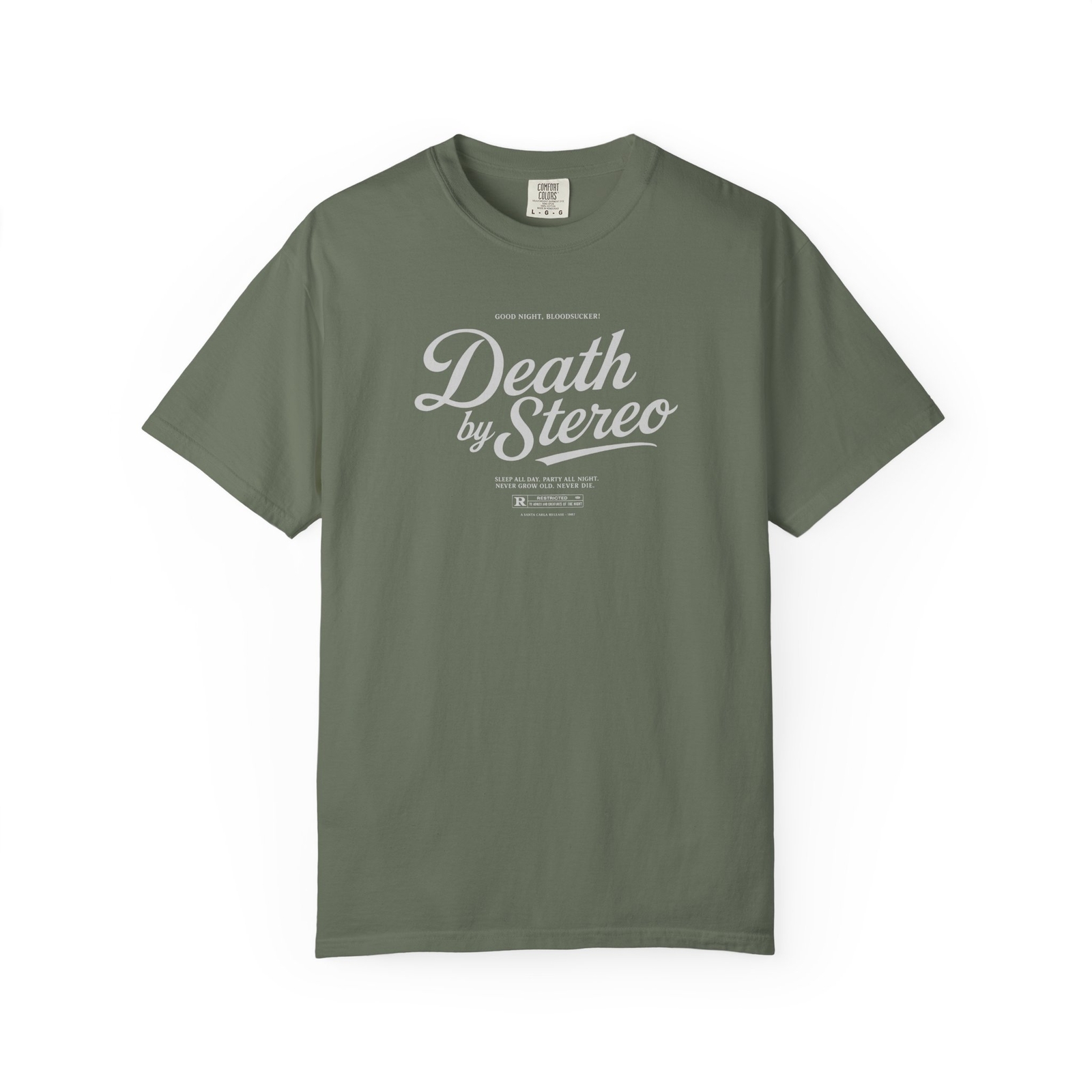 The Lost Boys “Death by Stereo” Shirt Comfort Colors 1717 Retro Horror Tee