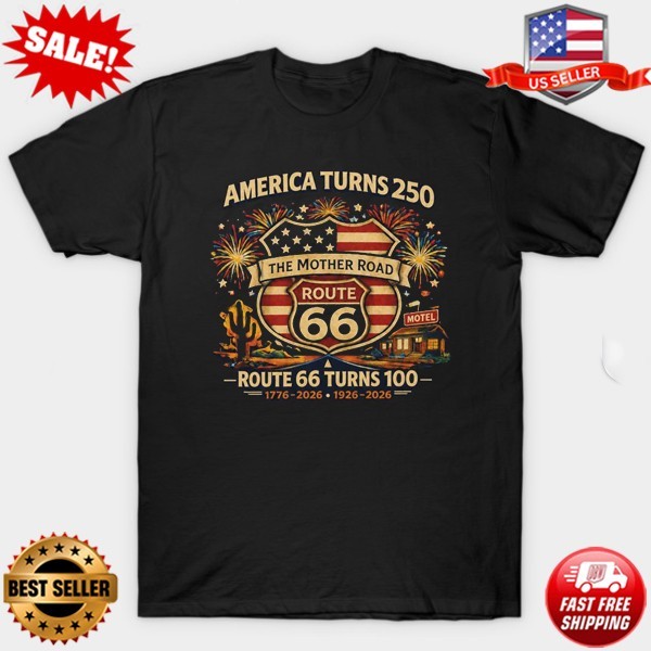 Route 66 100 Years Shirt, America 250 Shirt 2026, USA 250th Years T-Shirt S-5XL