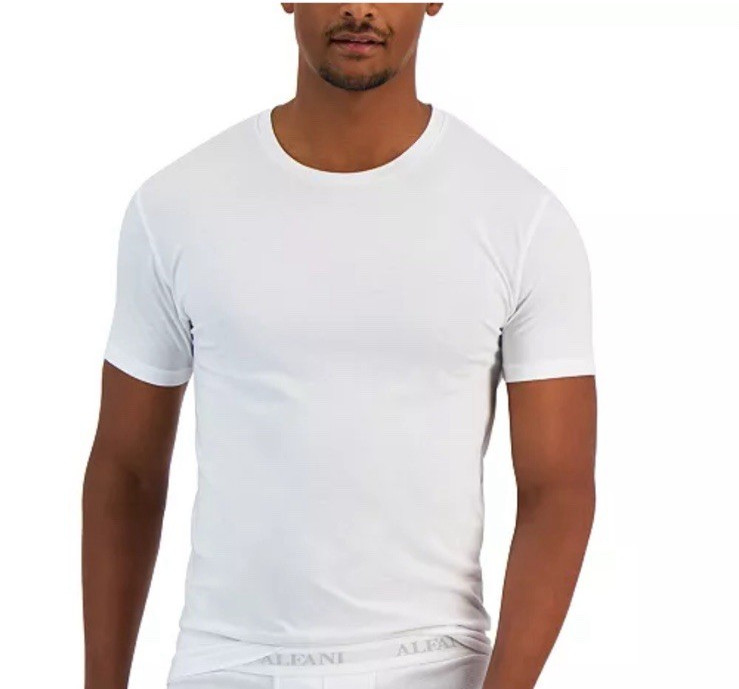 ALFANI Men’s XXL 4-Pack Slim-Fit Solid Cotton Undershirts 4 Total Shirts NWT