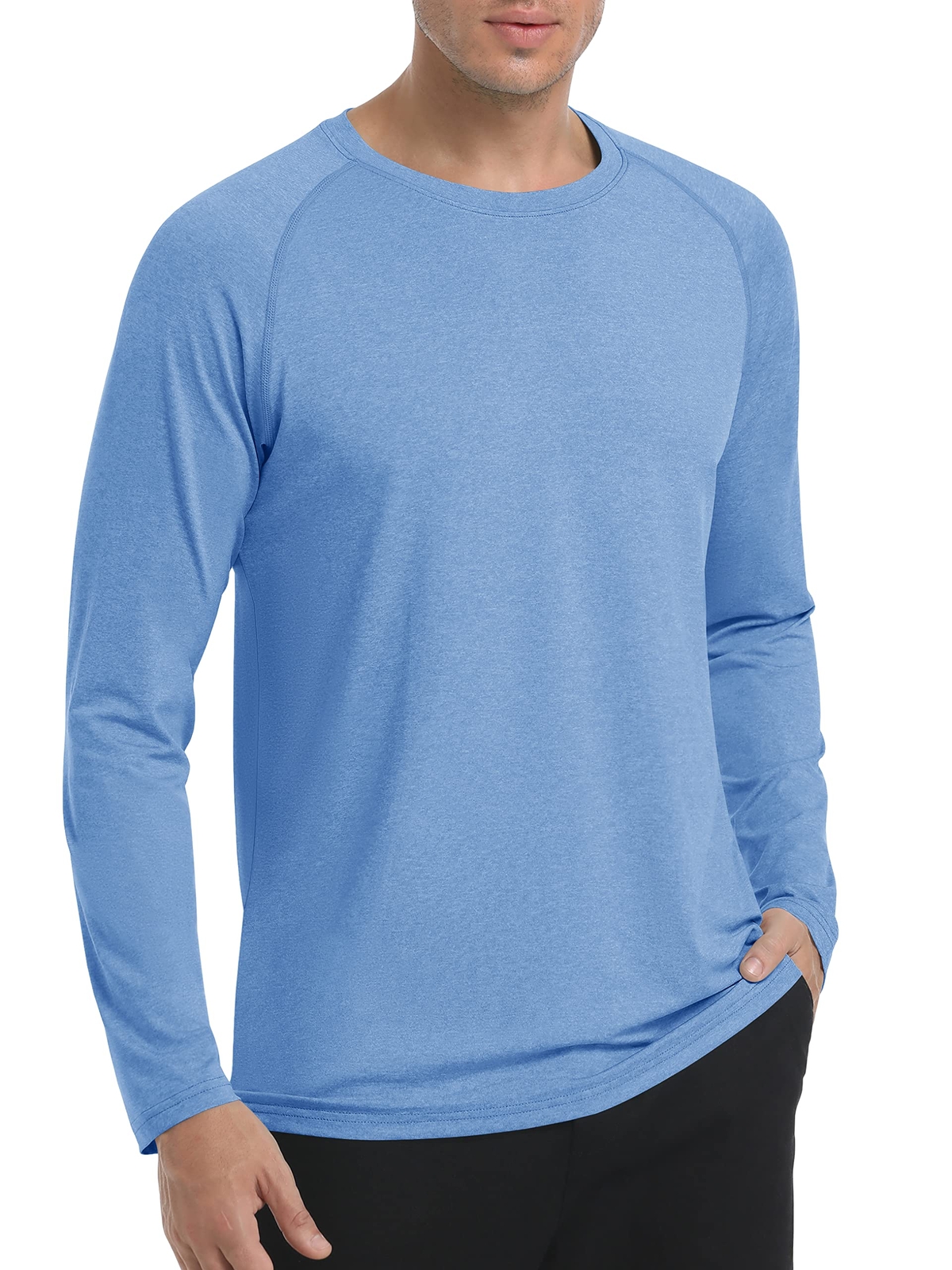 UPF50+ Men’s UV Skin Protection T-Shirts Long Sleeve Casual Beach Outdoor Shirts