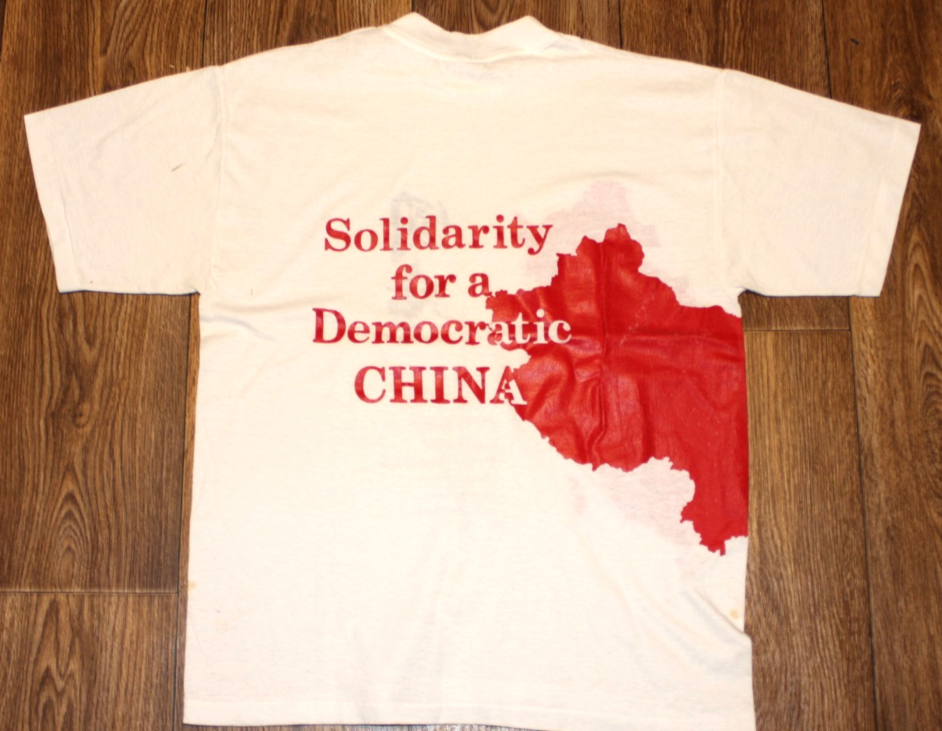 Vintage Solidarity For a Democratic China Graphic T-Shirt 1989