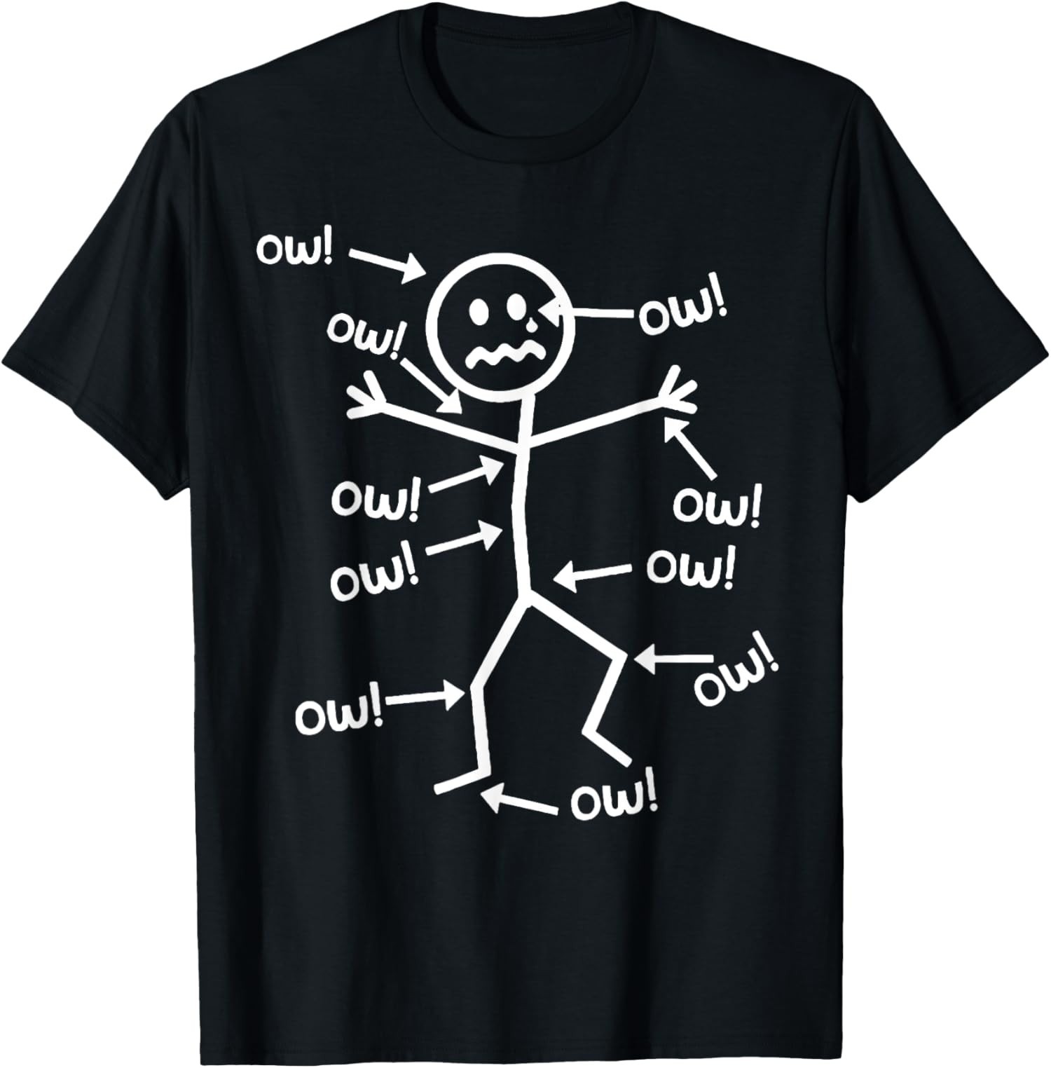 Ow Ow Ow Funny Scream Character Graphic Tee Unisex T-Shirt