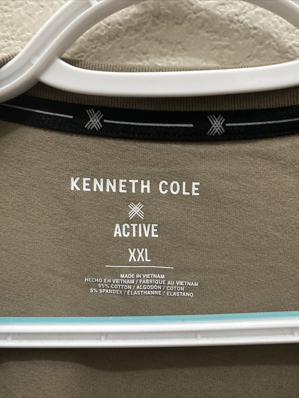 Kenneth Cole Active Men’s 2XL Mountain Brown Short Sleeve Crew Neck T-Shirt NWT