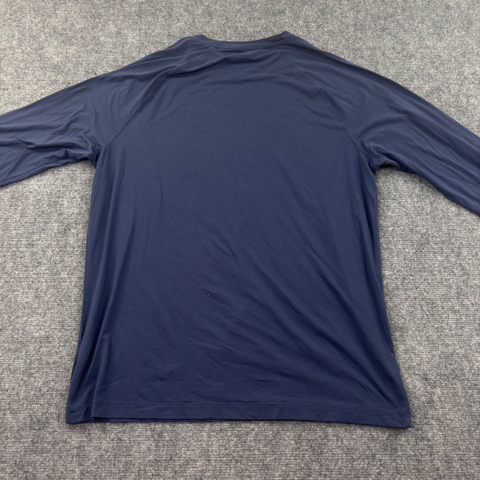 Rhone Reign Long Sleeve Shirt Large Navy Blue Performance Crewneck Mens