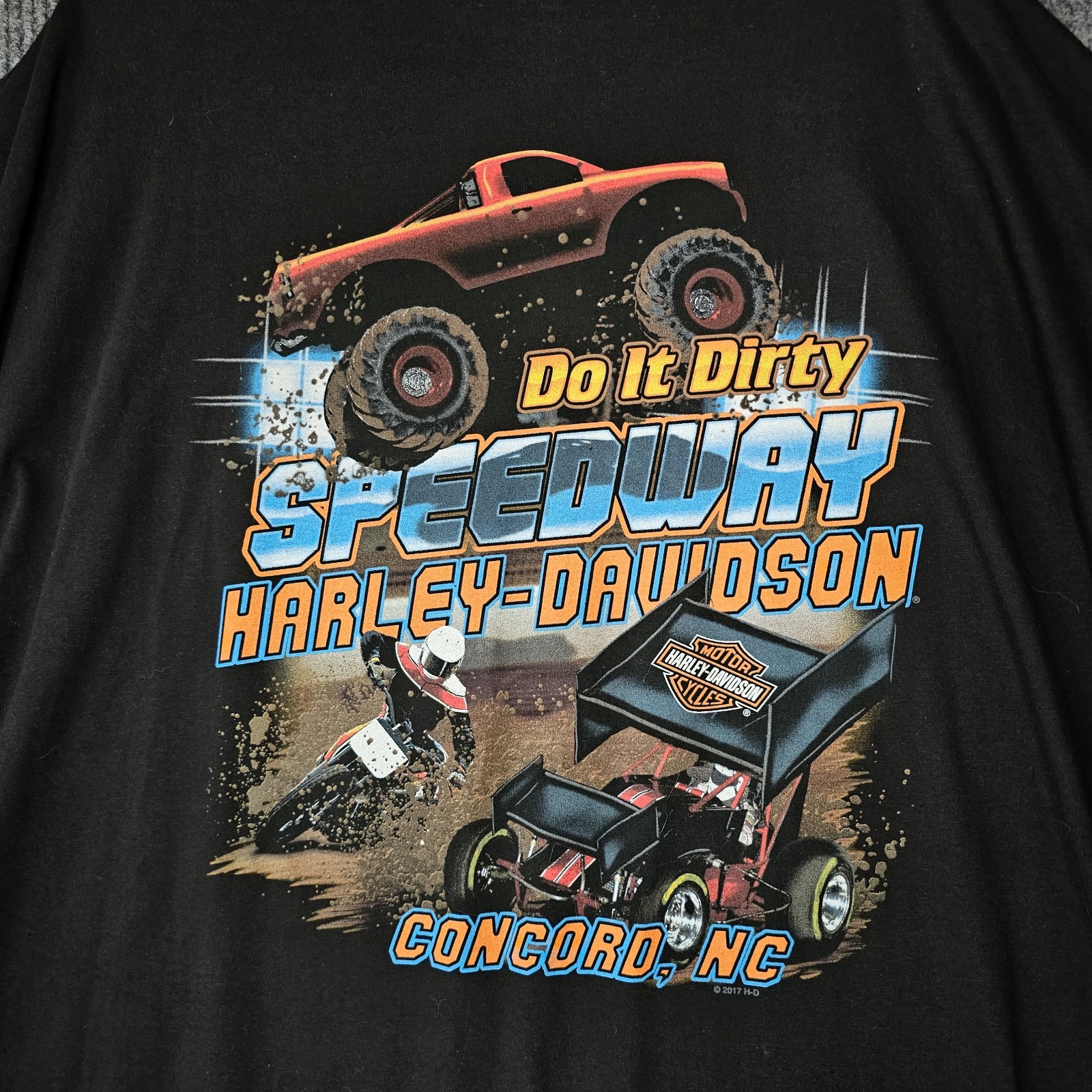 Harley-Davidson Speedway Concord NC Racing T-Shirt Black 4XL Do it dirty
