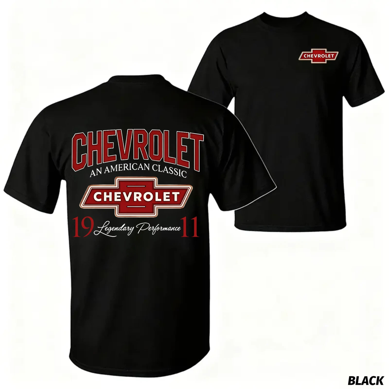 oein Vintage Chevrolet T-Shirt, Classic 1911 Chevy LogoGraphic Tee,Retro America