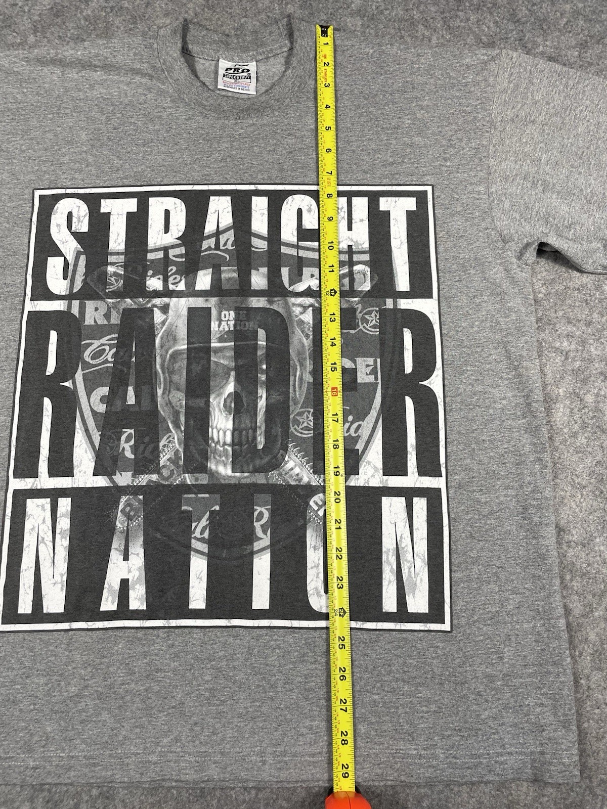 VTG Straight Outta Raider Nation T-shirt Mens XL Oakland Football Skull Street