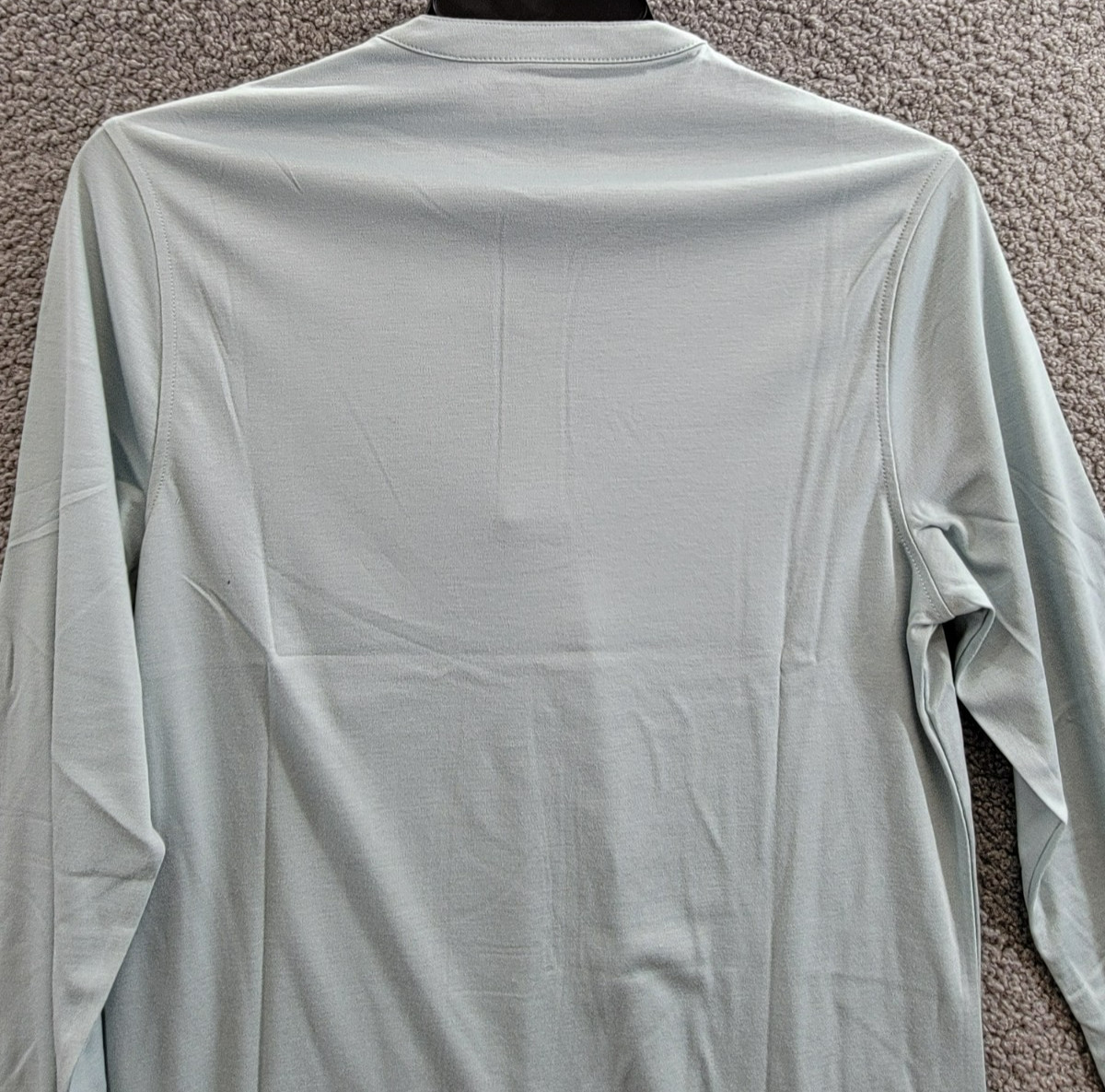 Alfani Alfatech Solid Henley Neck Shirt Men’s S Cloud Blue Long Sleeve Pullover