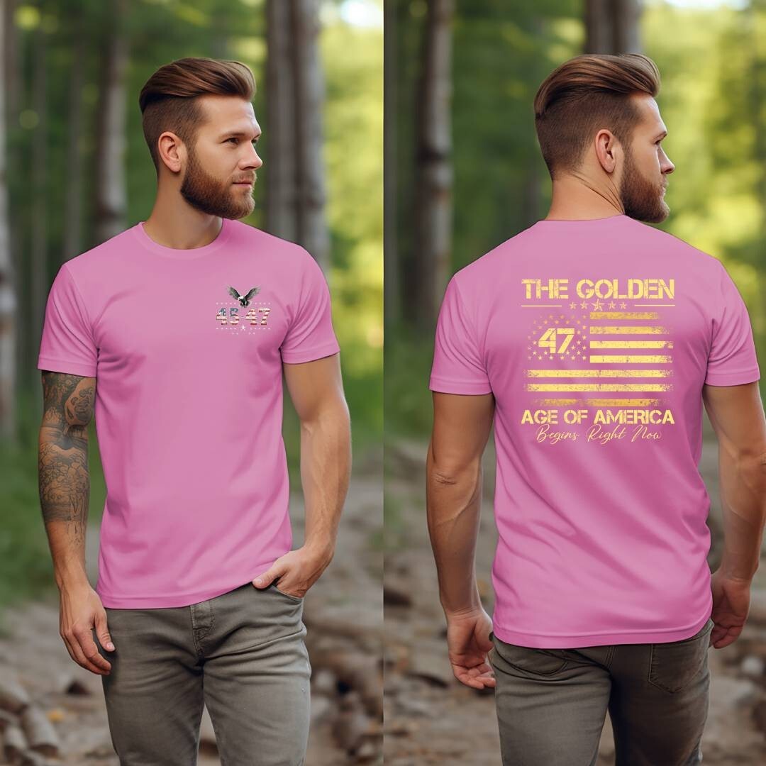 Trump Vance 2024 The Golden Age of America Great MAGA Golf 45 47 Eagle T-Shirt