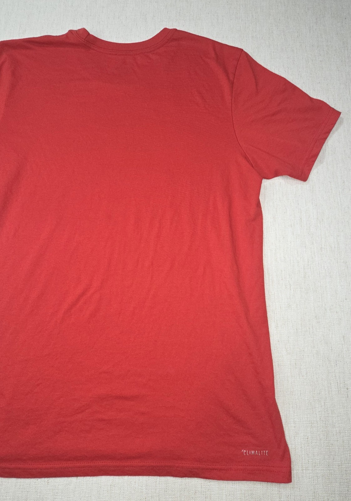 Adidas Performance Tee Red Short Sleeve T-Shirt Cotton/Polyester Size L