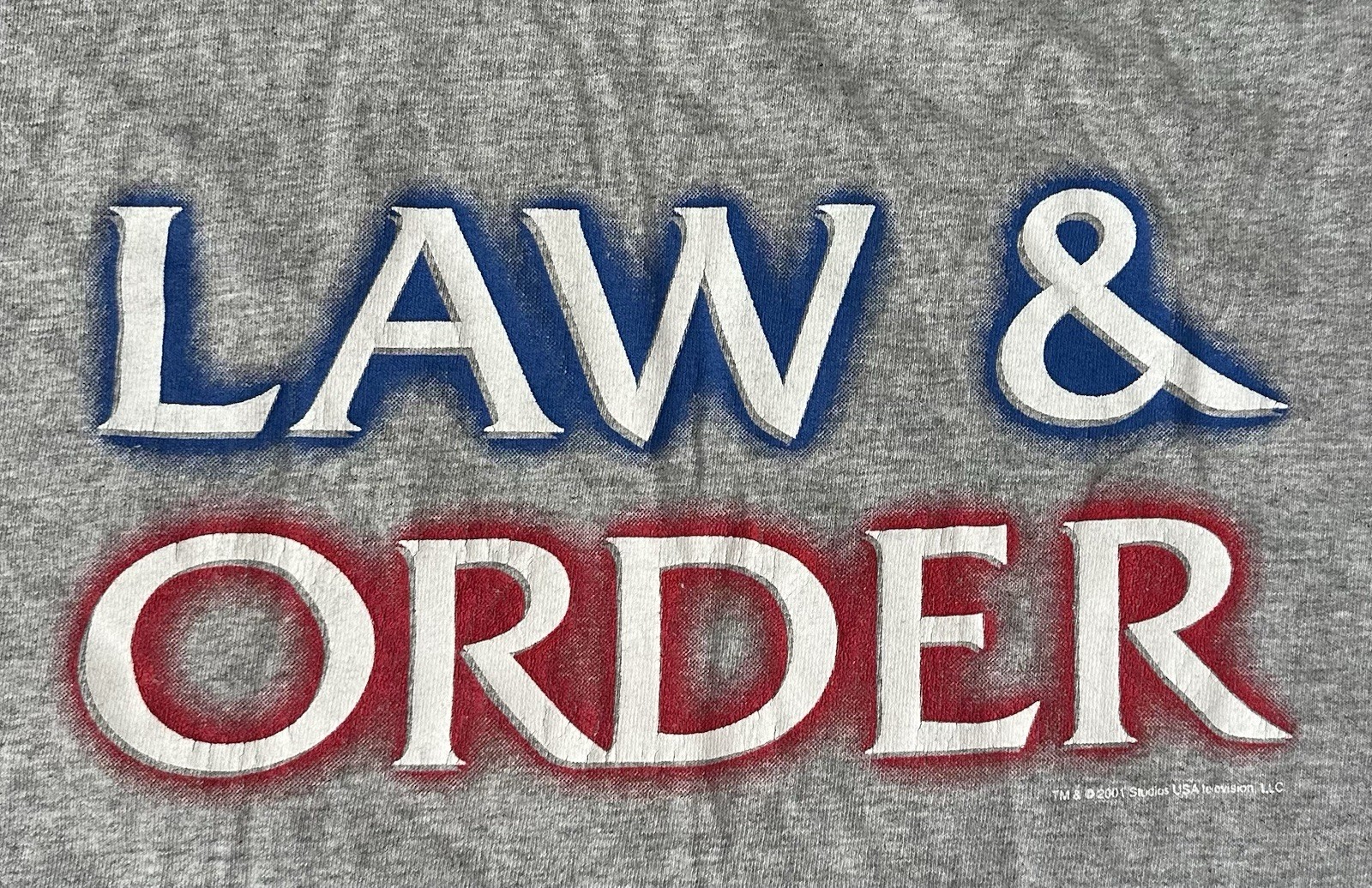 VTG Y2K NBC Experience Store Law & Order Gray Shirt TV Show Mens size XL X-LARGE