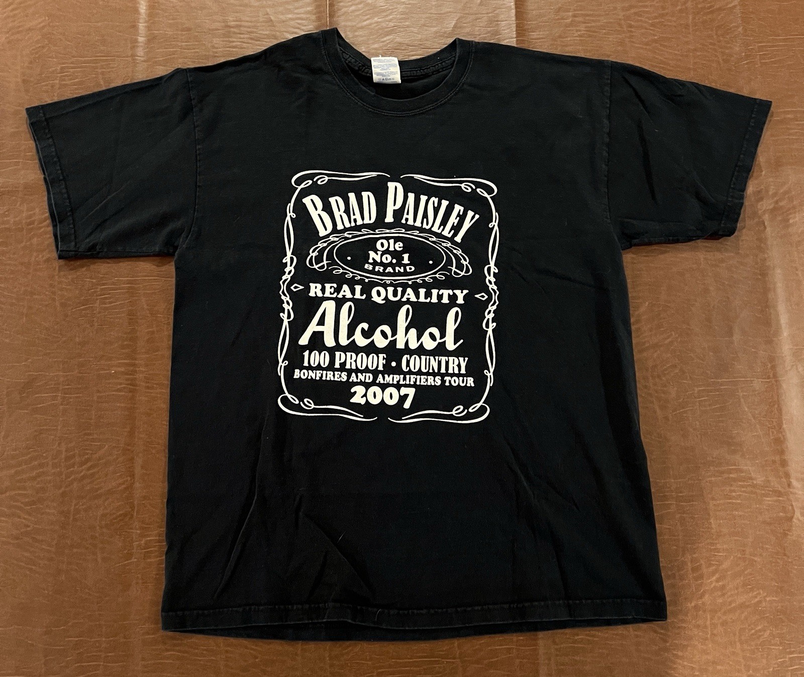 Braid Paisley Alcohol Band Shirt – Dual Sided – Size Large