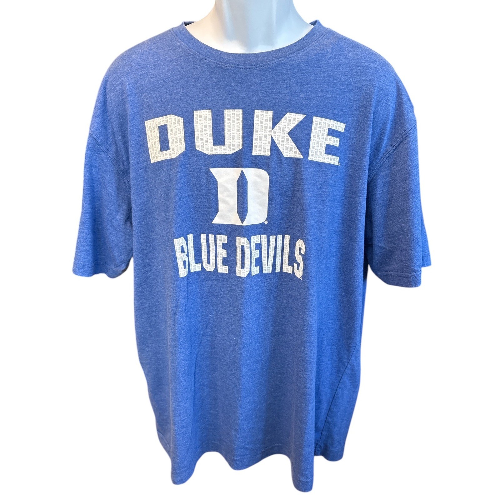 Colosseum Duke Blue Devils Graphic Logo T-Shirt, Size XL, Durham NC, Coach K