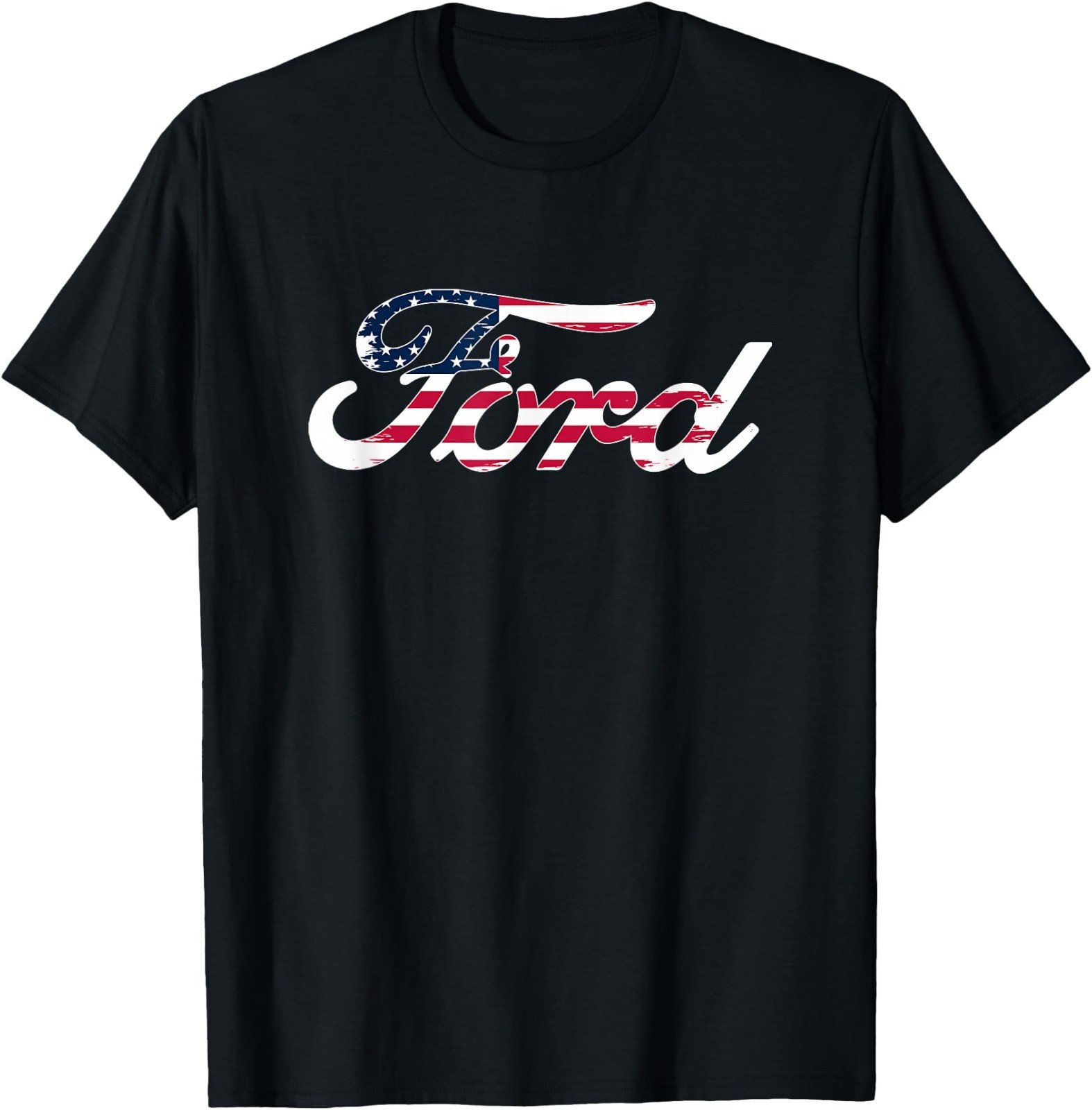 Ford Script American Flag Logo T-Shirt