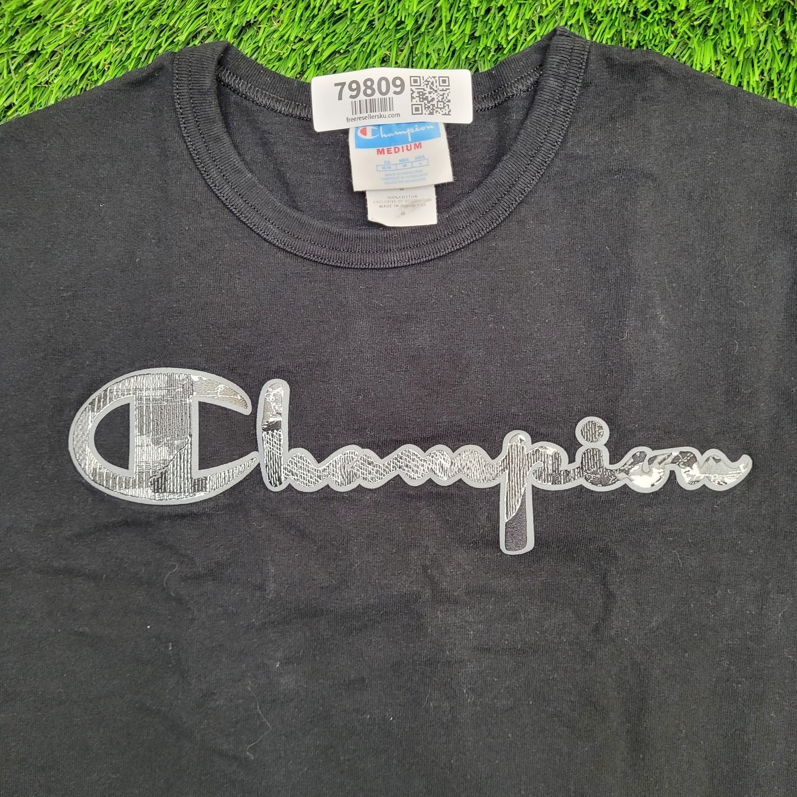 Champion Shirt Medium 20×26 Script Embroidered