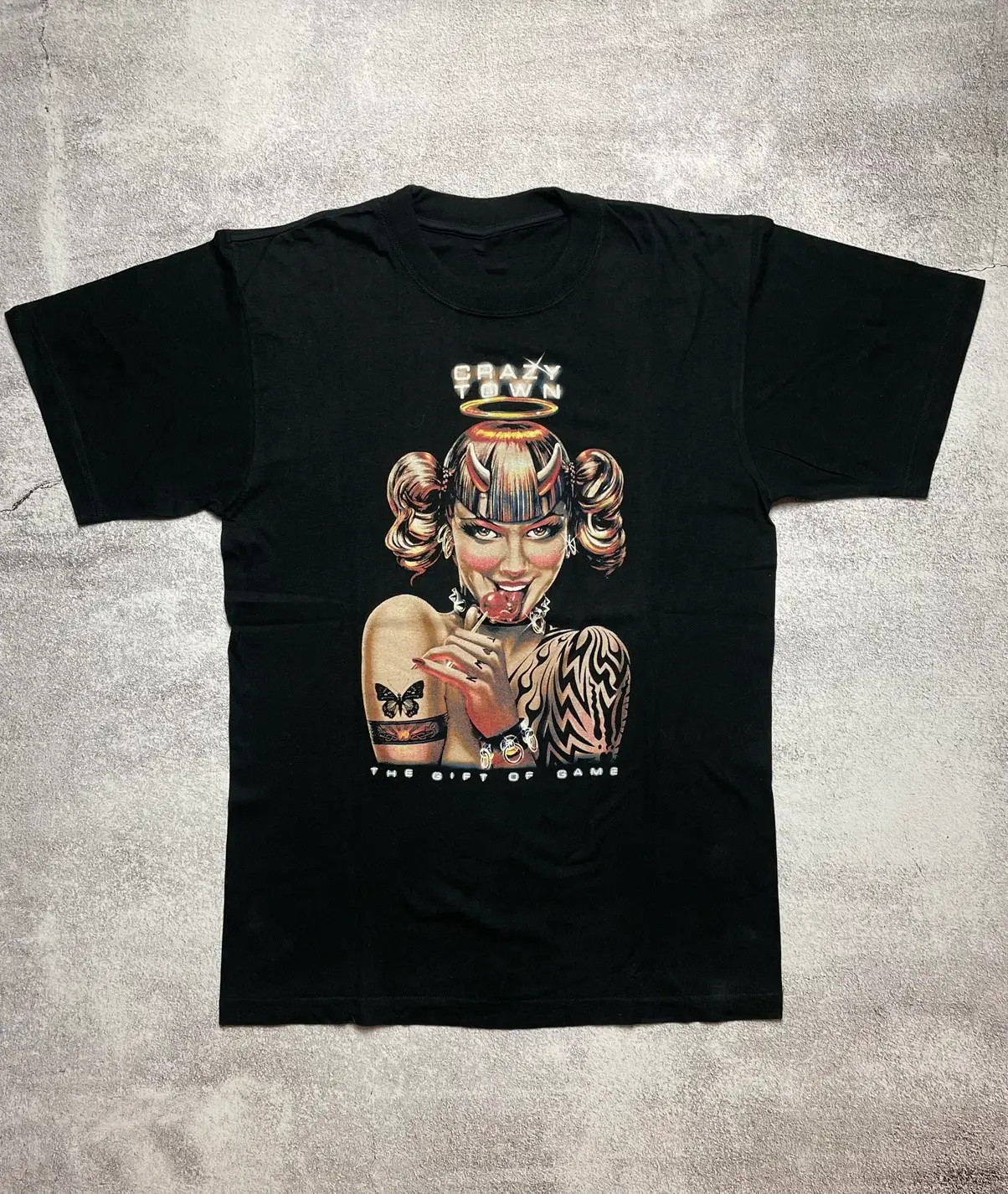 Vintage Crazy Town The Gift Of Game Black All Size Unisex Tee Shirt