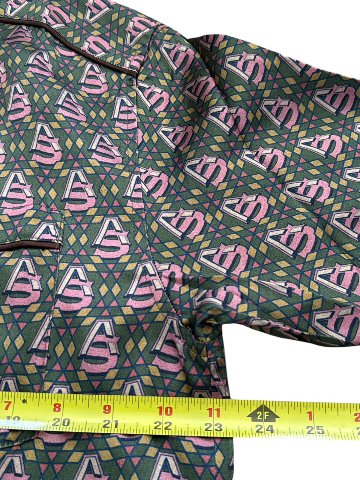 NWT AlphaStyle Luxe DEFOE Printed Silk Button Up Streetwear Shirt MSRP $250 Sz M