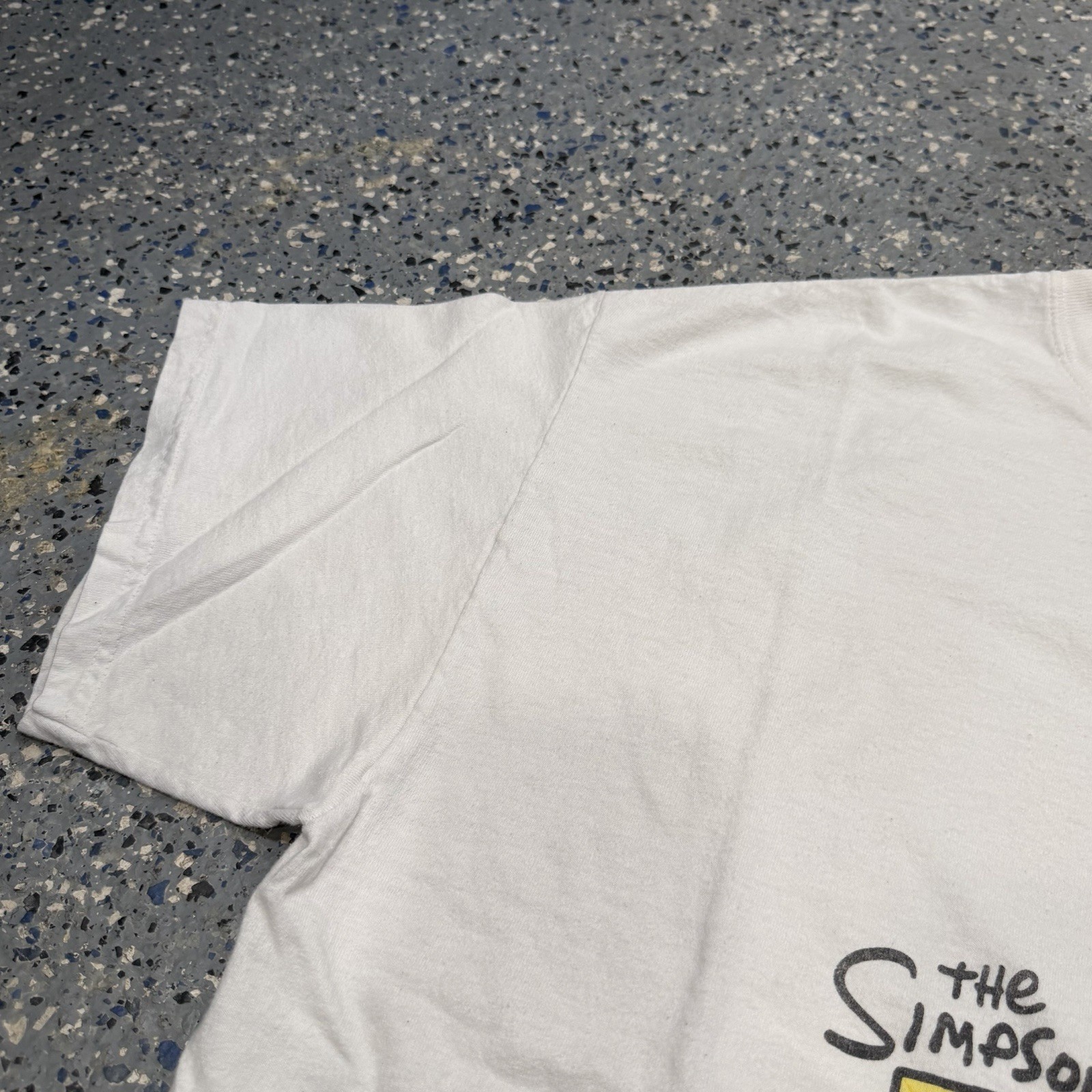 Vintage The Simpsons 2008 Movie Promo White T-shirt Men Size XL 00s-Cartoon