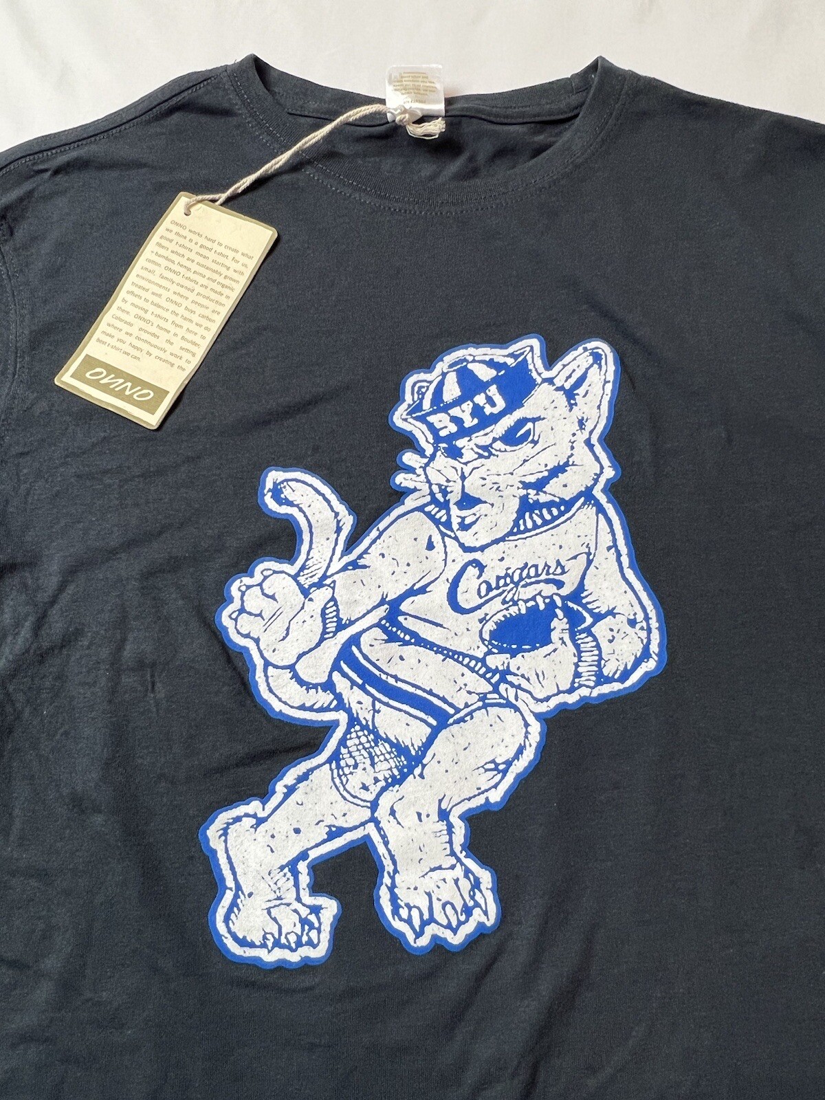 Onno BYU Cougars Bamboo / Cotton Long Sleeve Graphic T Shirt NEW Men’s Medium