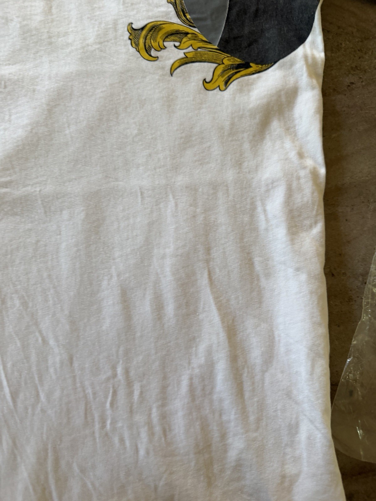 Versace Collection White Nero Stampa Print Crew Neck Short Sleeve T Shirt XXL