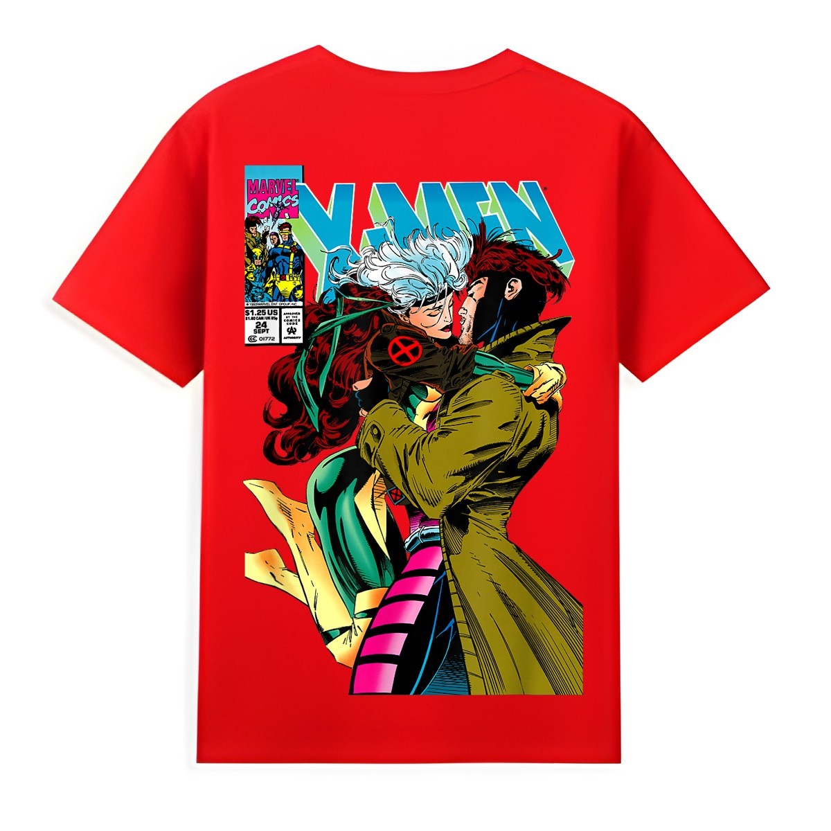 Marvel X-Men Gambit & Rogue Beautiful Couple Cover T-Shirt