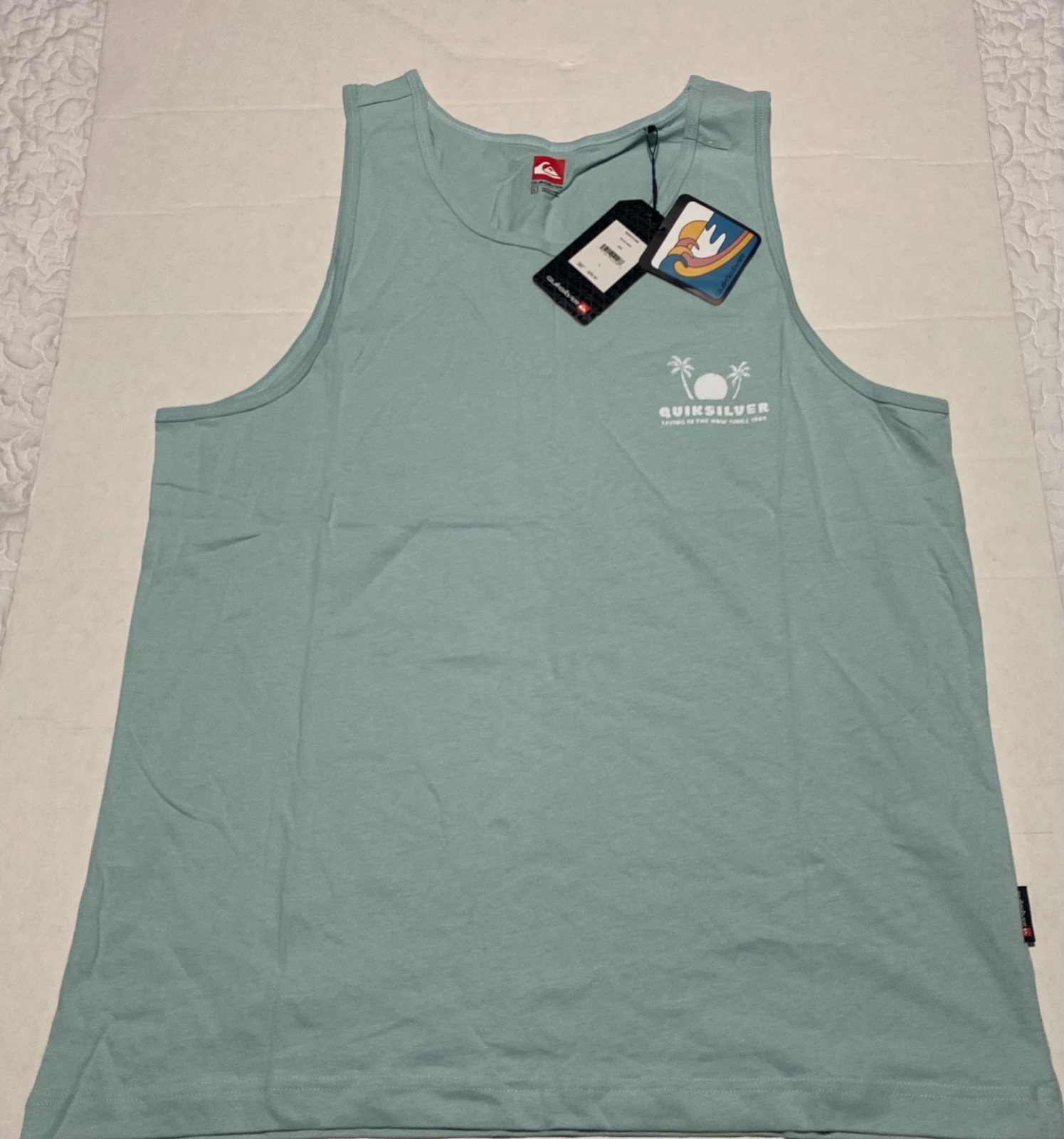 Quiksilver Logo Comp T-shirt Tank Top SZ LARGE – Brand New