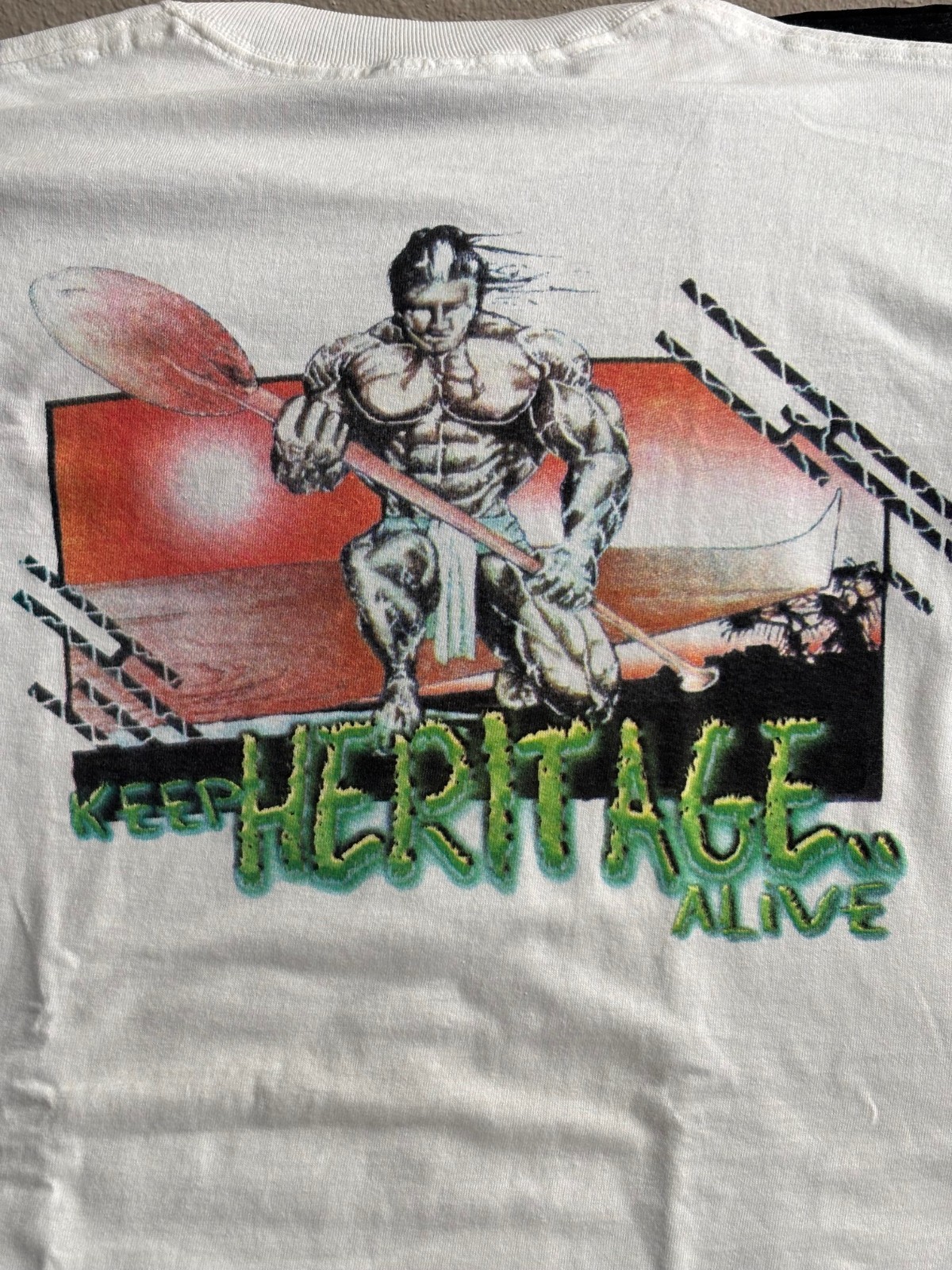 NEW- CANOE PADDLER “HERITAGE” SCREEN PRINTED 100%COTTON 2XX
