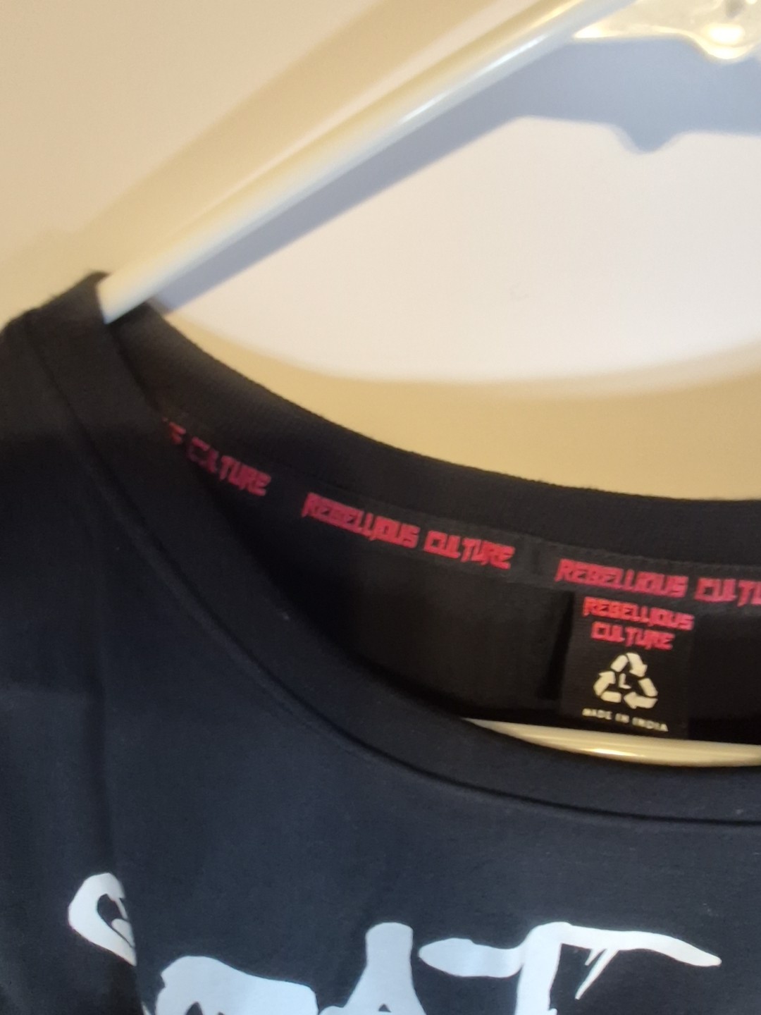 Rebellious Culture Graphic T-Shirt Black Size Large (G.o.a.t.) Recycle Threads