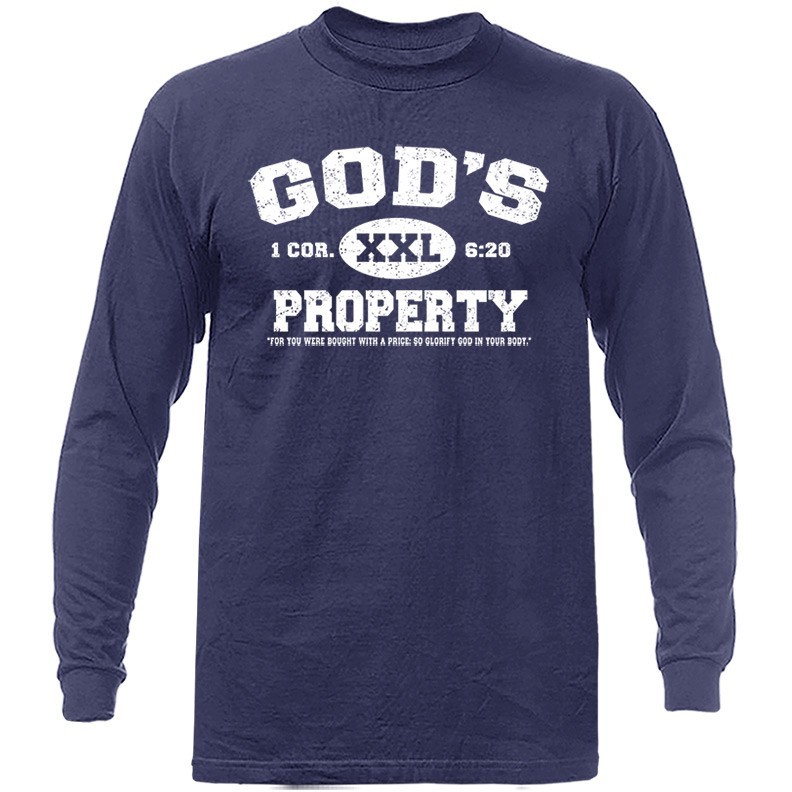 God’s Property Christian Religious God Bible Church Jesus Christ Long Sleeve