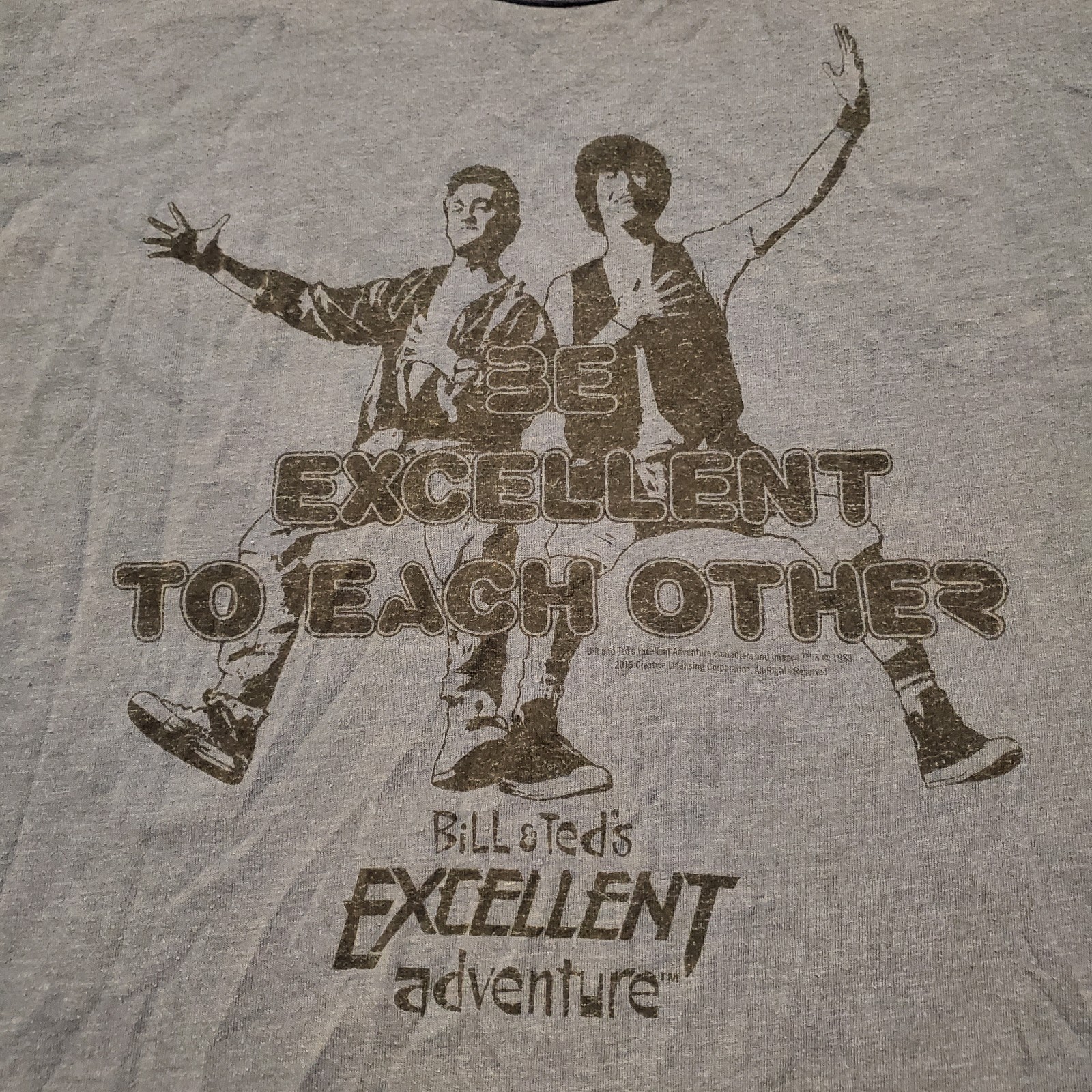 Vtg Bill & Teds Excellent Adventure Shirt Adult Blue Be Excellent To Each Other