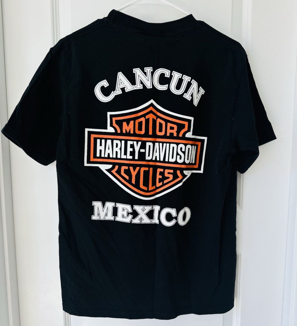 Harley Davidson T Shirt Cancun Mexico Dragon Phoenix Flame Shield Medium