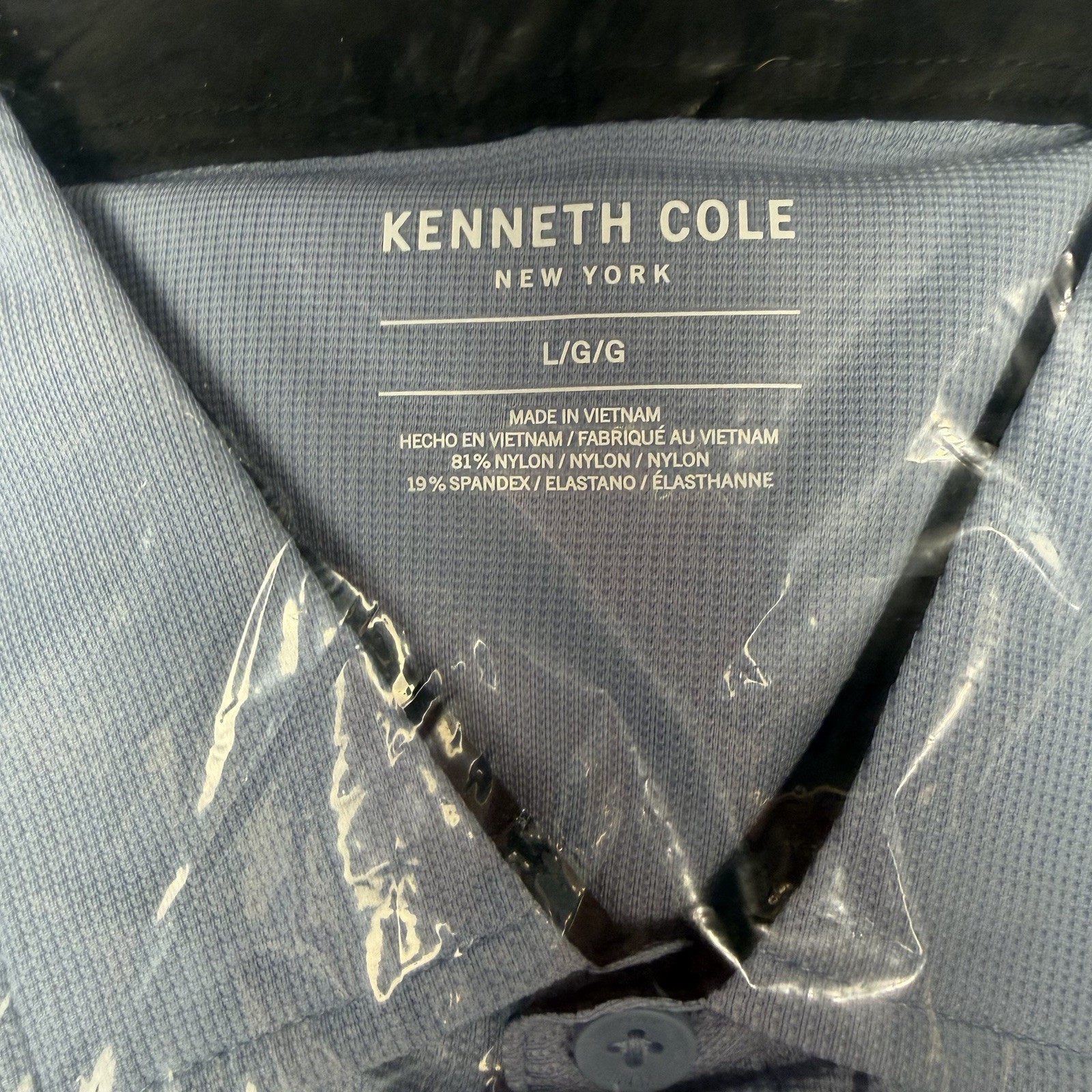 Kenneth Cole Men’s Short Sleeve Button-Up Shirt Gray Size Large, NWT
