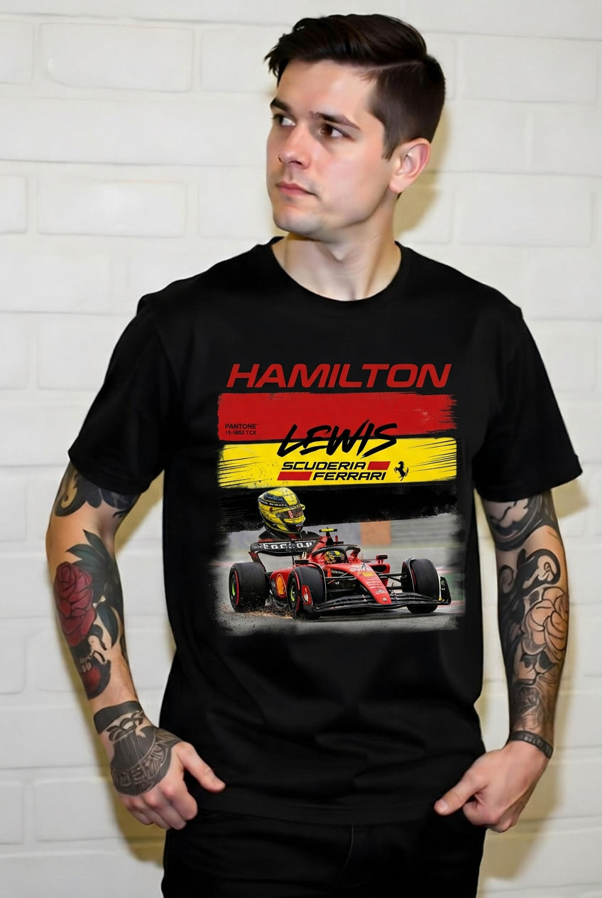 LEWIS HAMILTON F1 CUSTOM DESIGN – T-Shirt Size S-5XL