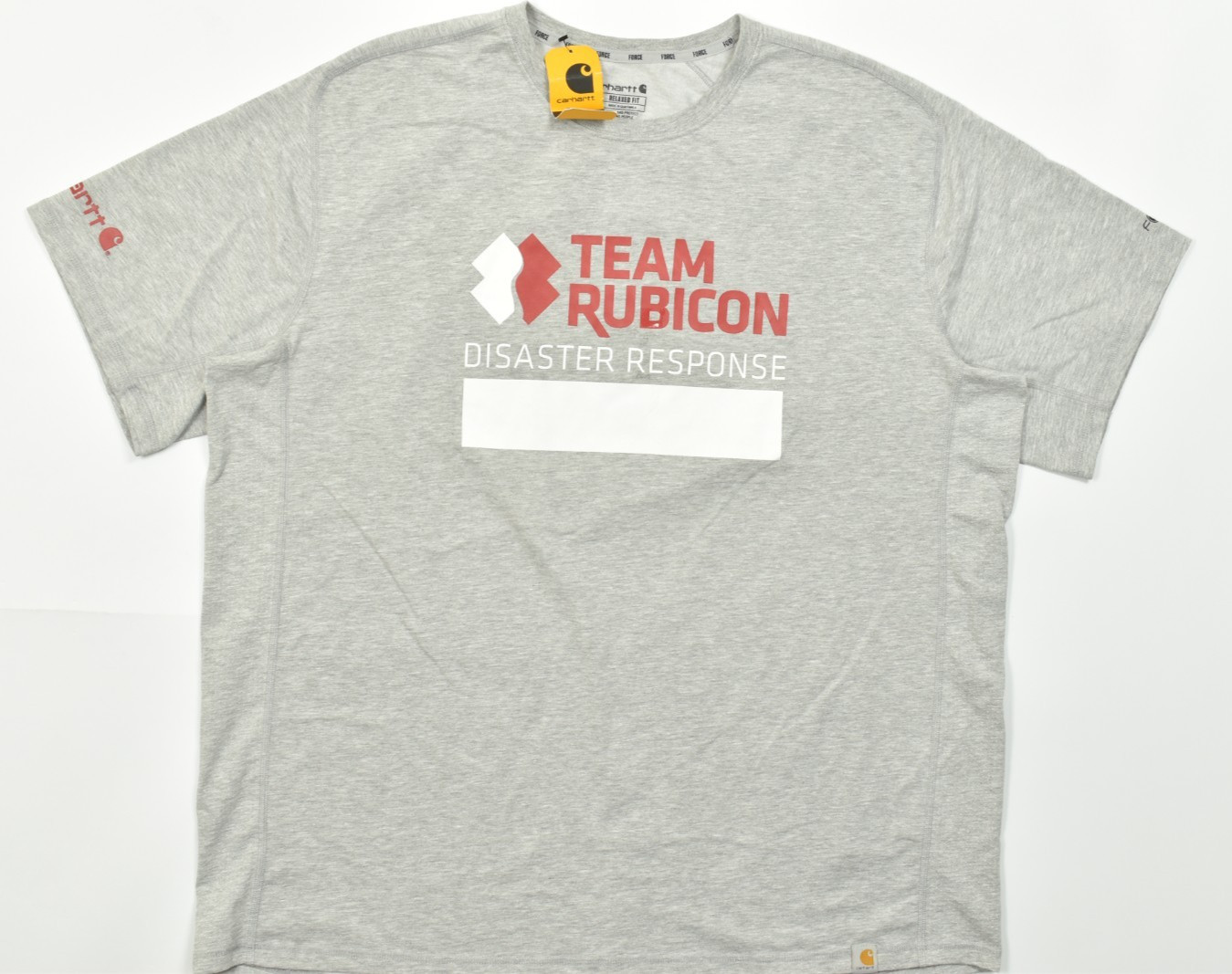 Carhartt Force Mens 2XL Gray Team Rubicon Disaster Response Short Sleeve Graphic