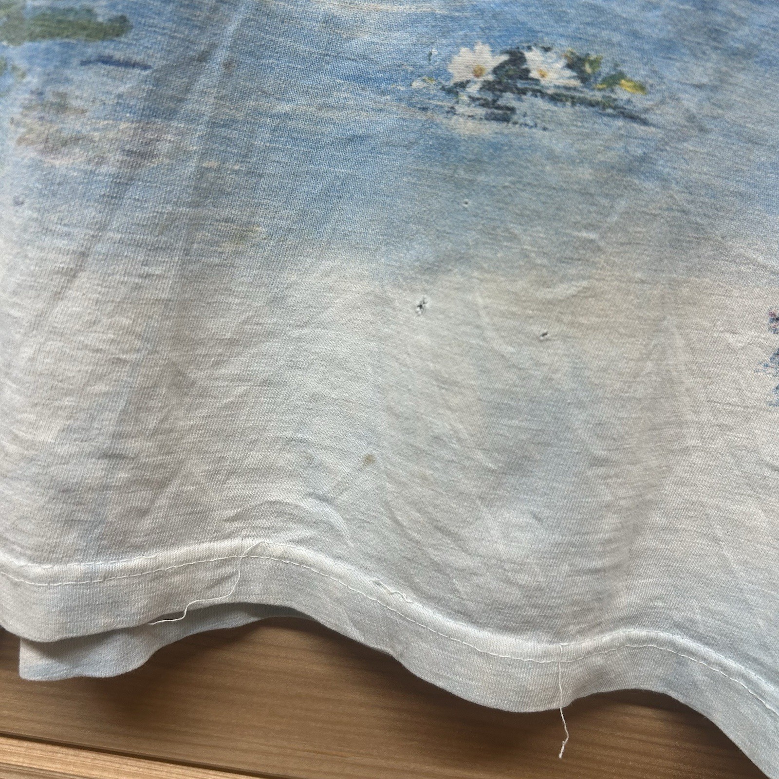 Vintage The Mountain Light Blue Tie Dye Fairy Forest Nature Graphic T Shirt L/XL