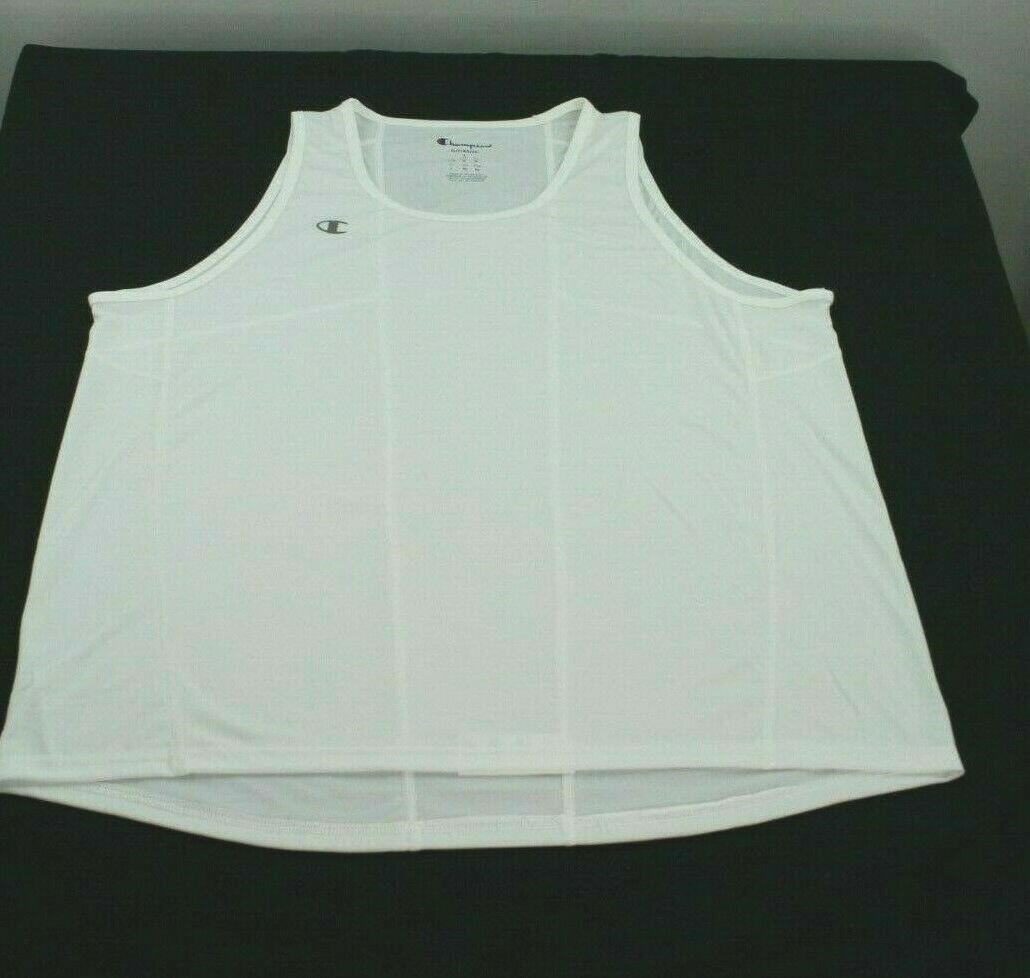 Champion White Tank Top Singlet Running Workout Mens Activewear Size Large