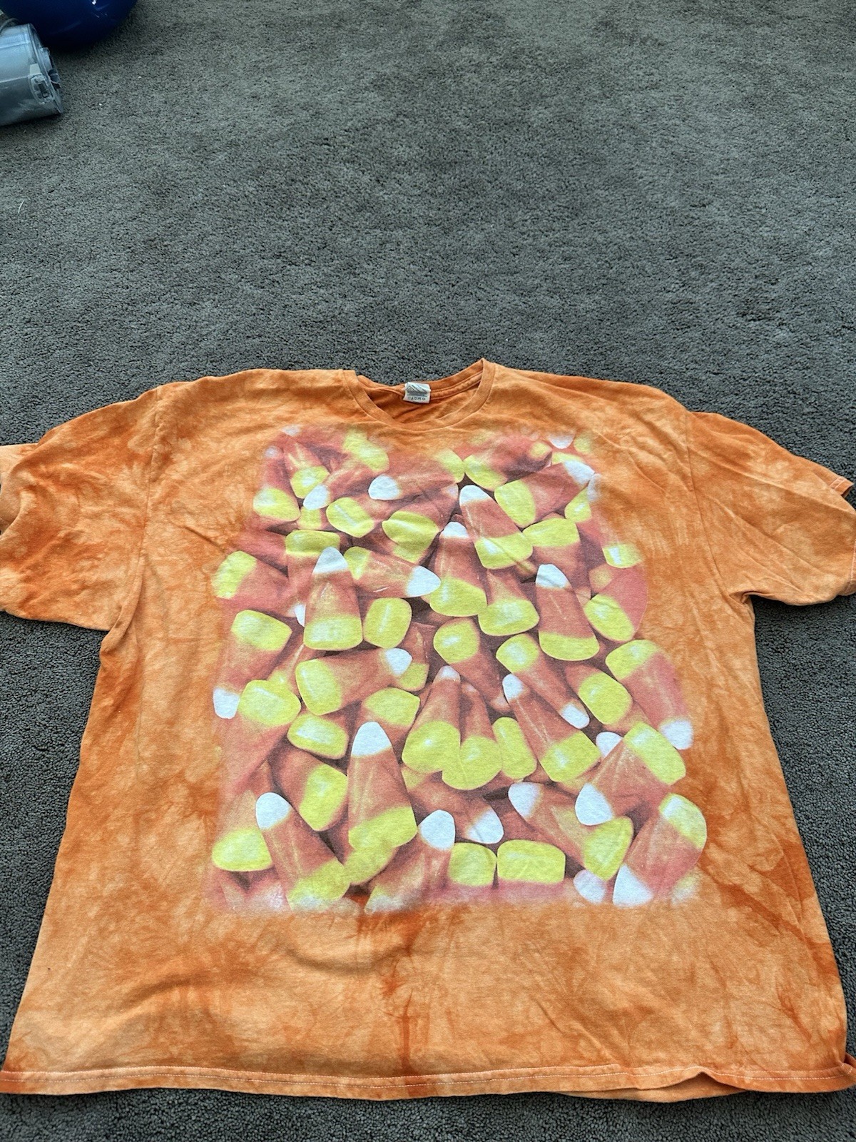 Delta Pro Weight Candy Corn Tie-Dye T-Shirt Orange Mens 3XL Halloween Graphic