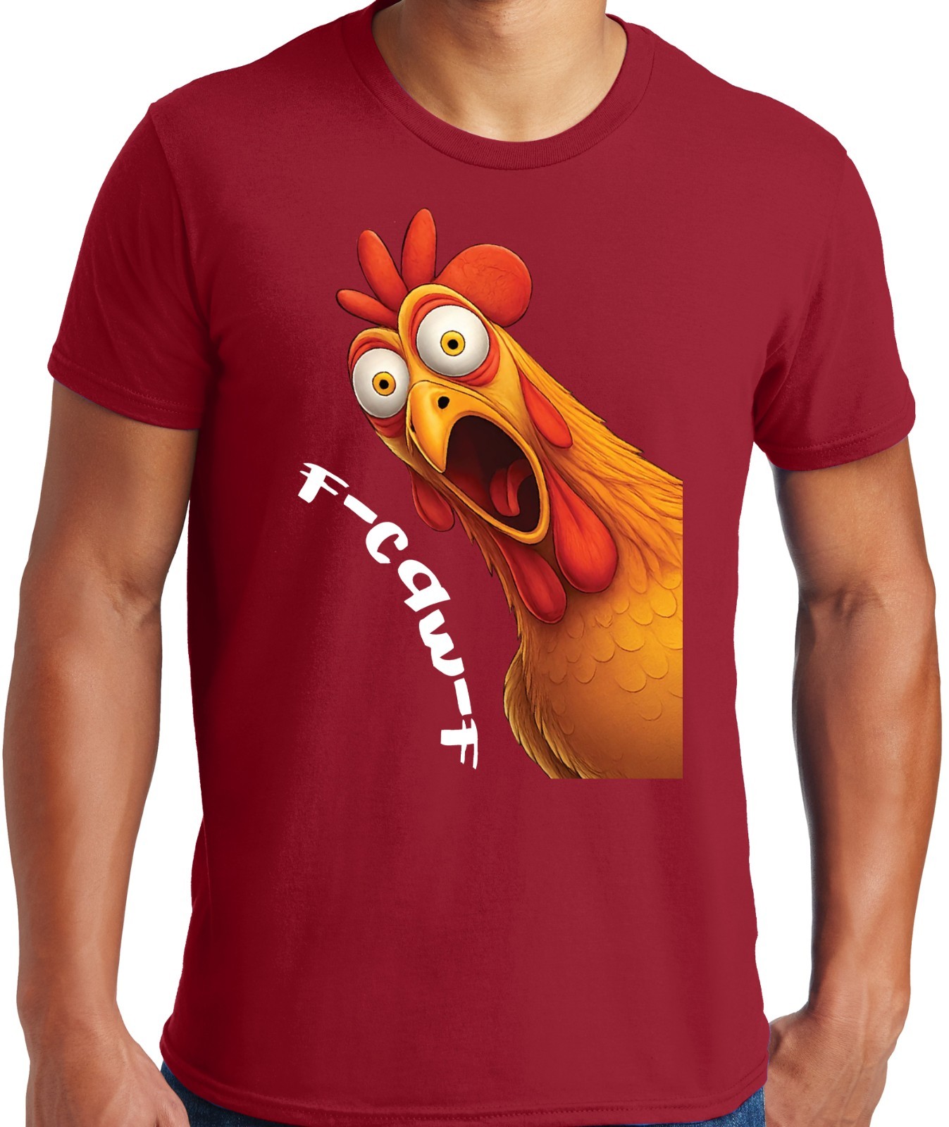 PubliciTeeZ Funny Big and Tall F-Caw-F Screaming Chicken T shirt
