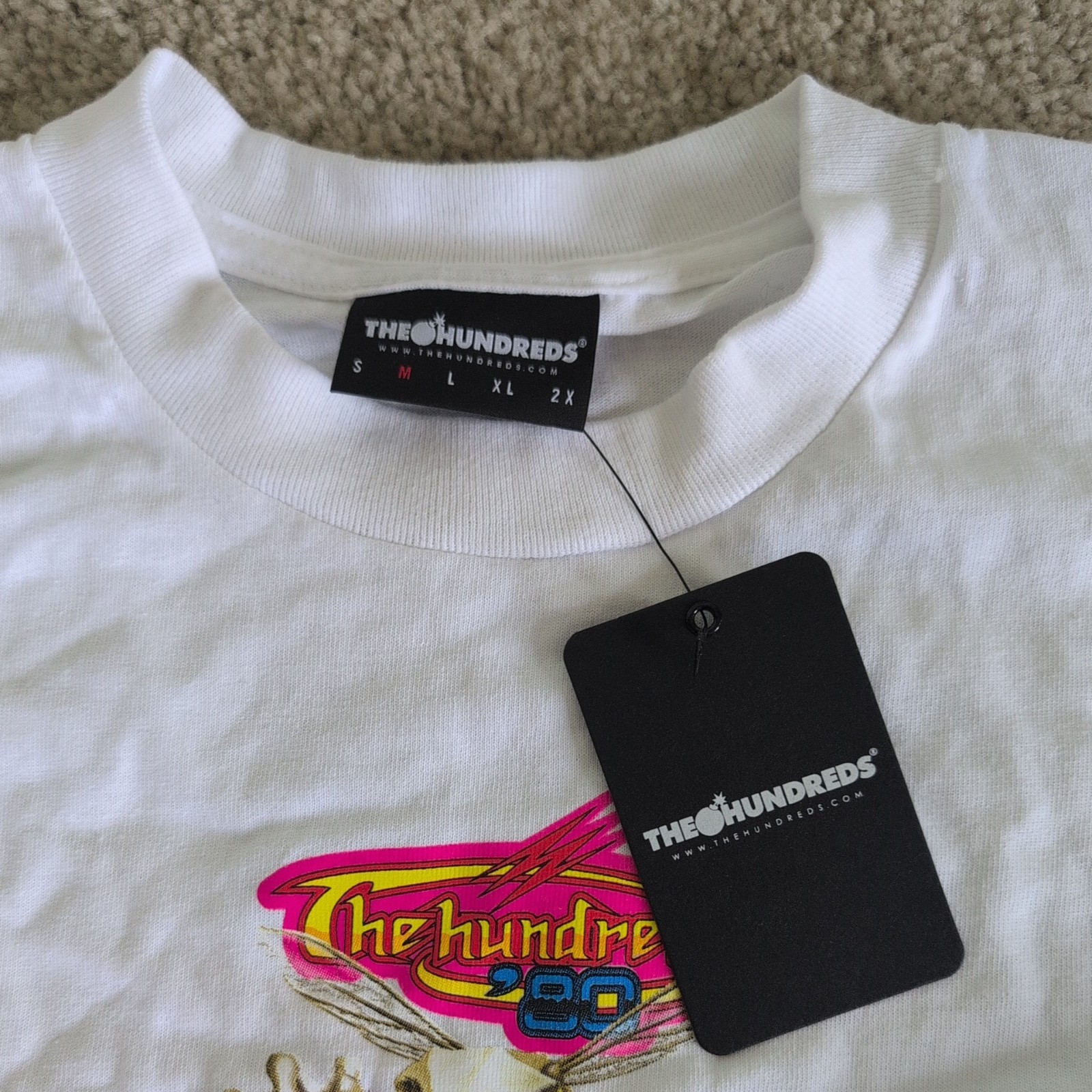 The Hundreds Playing Games Shirt, Mens Sz M, White