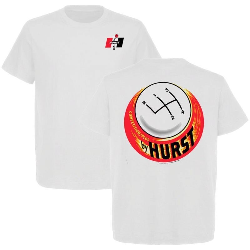 Hurst Shifter T-Shirt Vintage 4-Speed Gear Knob Muscle Car Racing Tee