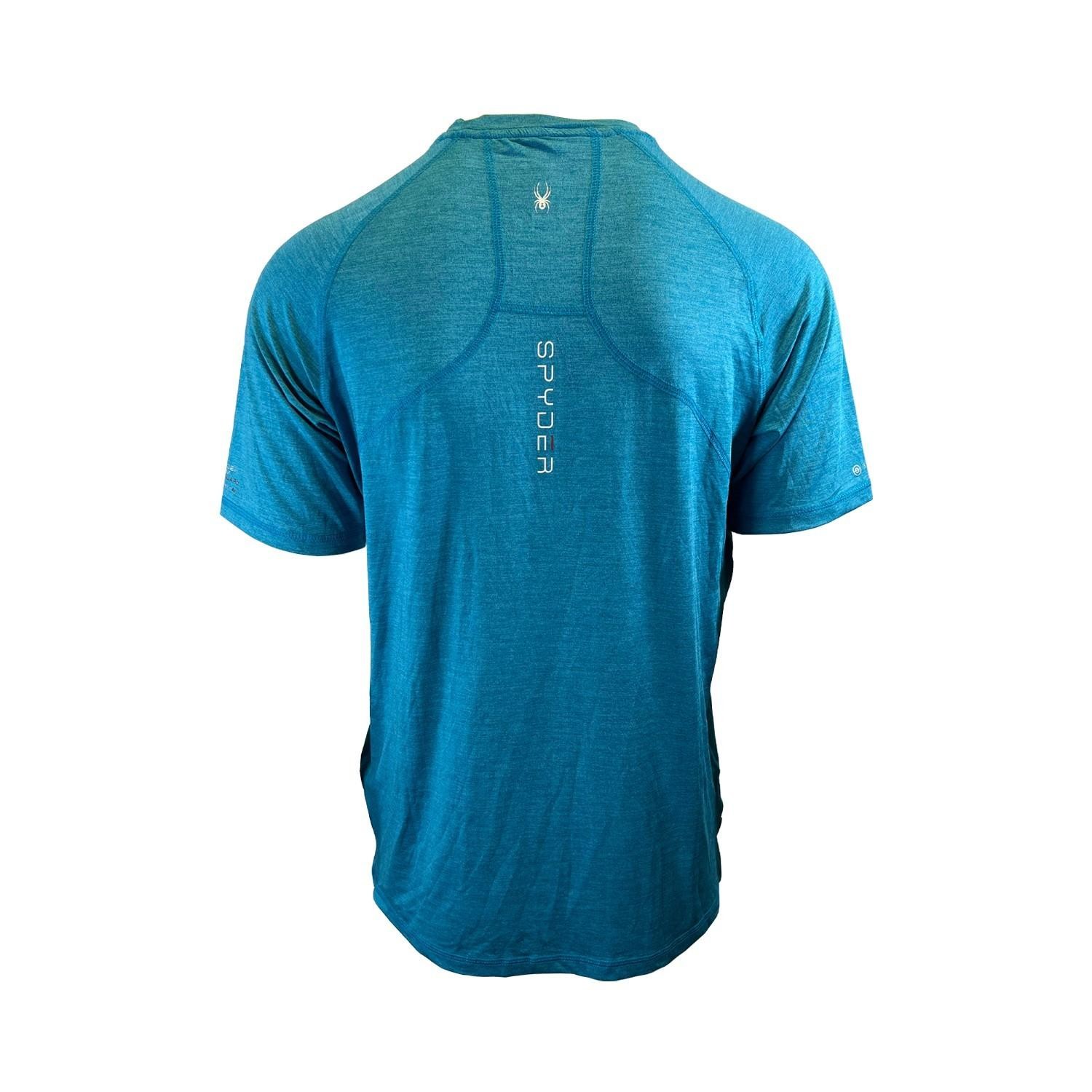 Spyder Swim Men’s Solid T-Shirt Rashguard Quick Dry UPF Lightweight Hybrid S/S