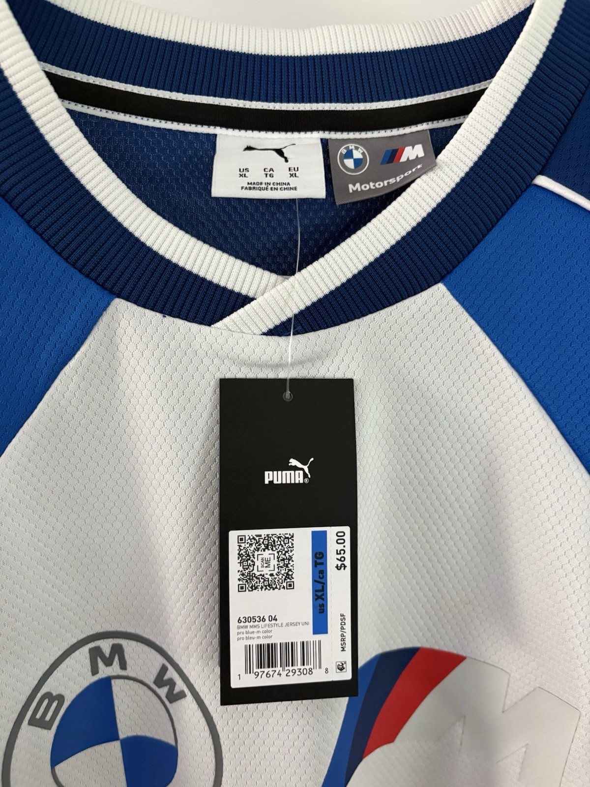 PUMA Bmw M Motorsport Lifestyle Crew Neck Short Sleeve T-Shirt Mens Size XL