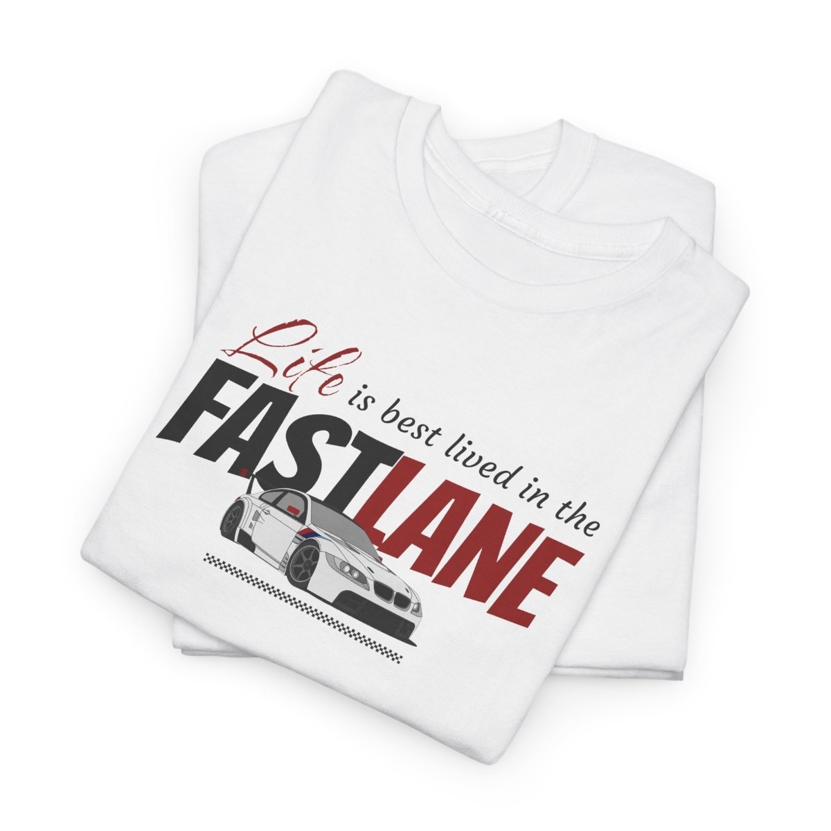 Sports Car Racing Enthusiast Summer T-Shirt: Gildan Fast Lane Adult Tee