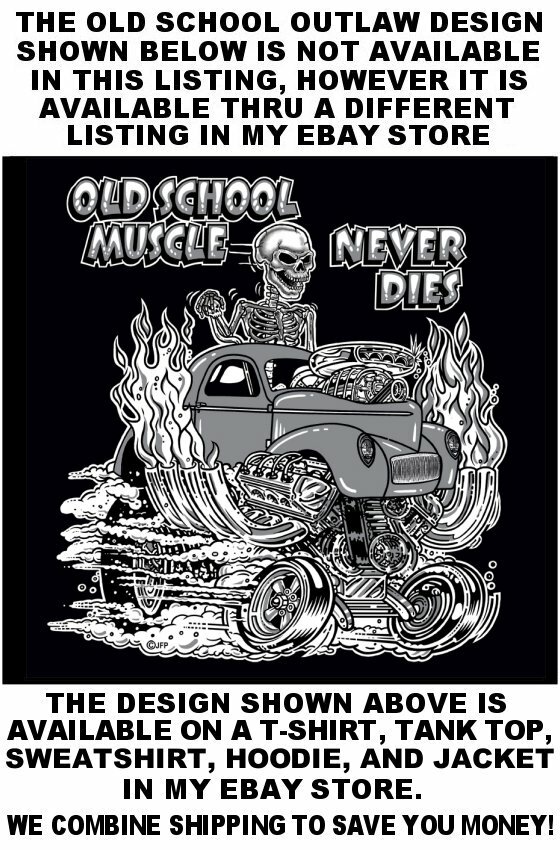OLD SCHOOL MUSCLE HOT ROD OUTLAW GASSER DRAG CAR BLOWER SKULL SHIFTER TANK TOP