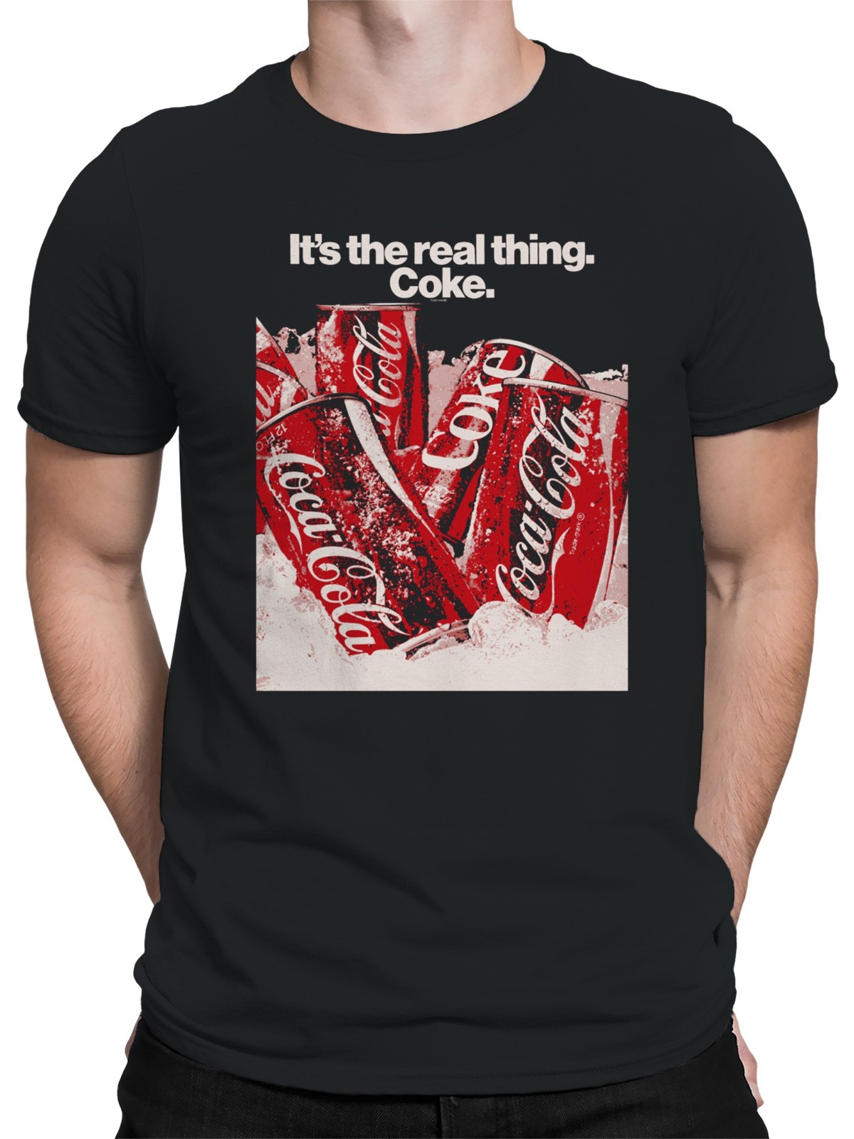 Officially Licensed Coca Cola The Real Thing Coca-Cola Cans Men’s T-shirt