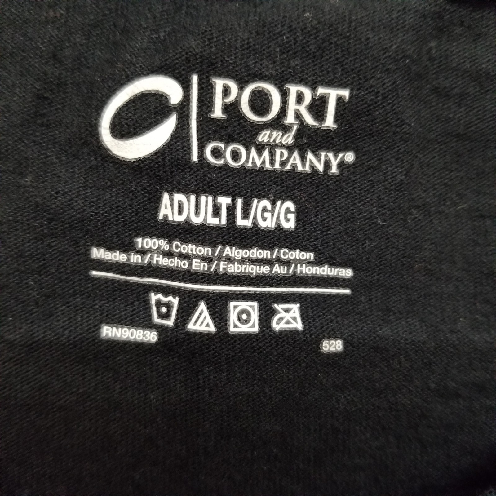 Port & Company Fender Guitars Adult T-Shirt Black Large Logo Short Sleeve Cotton