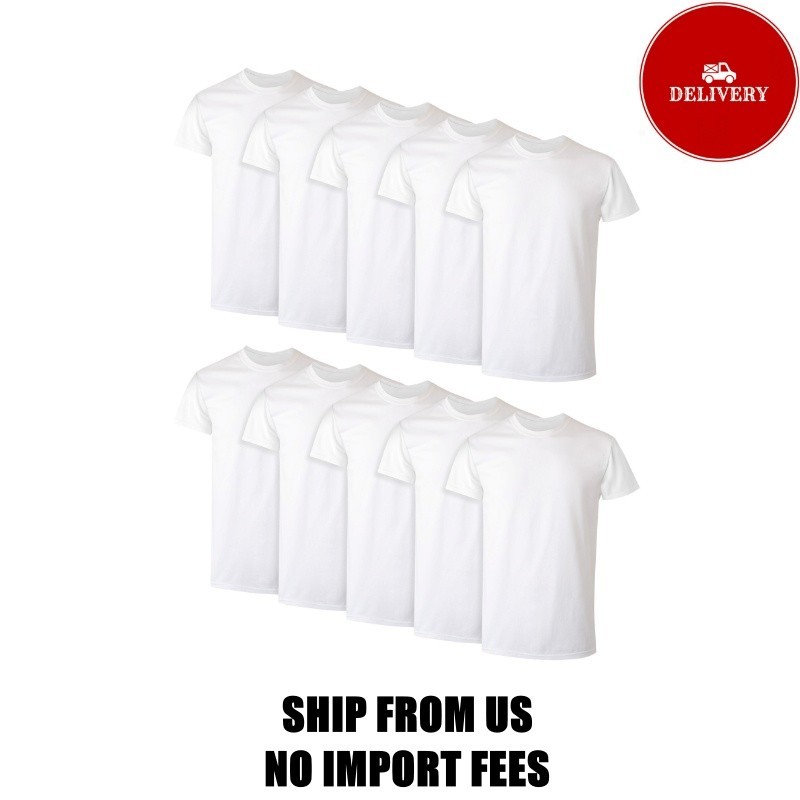 White T-Shirt Undershirts, 10-Pack, Best Cotton Undershirts, Stay-Tucked T-Shirt