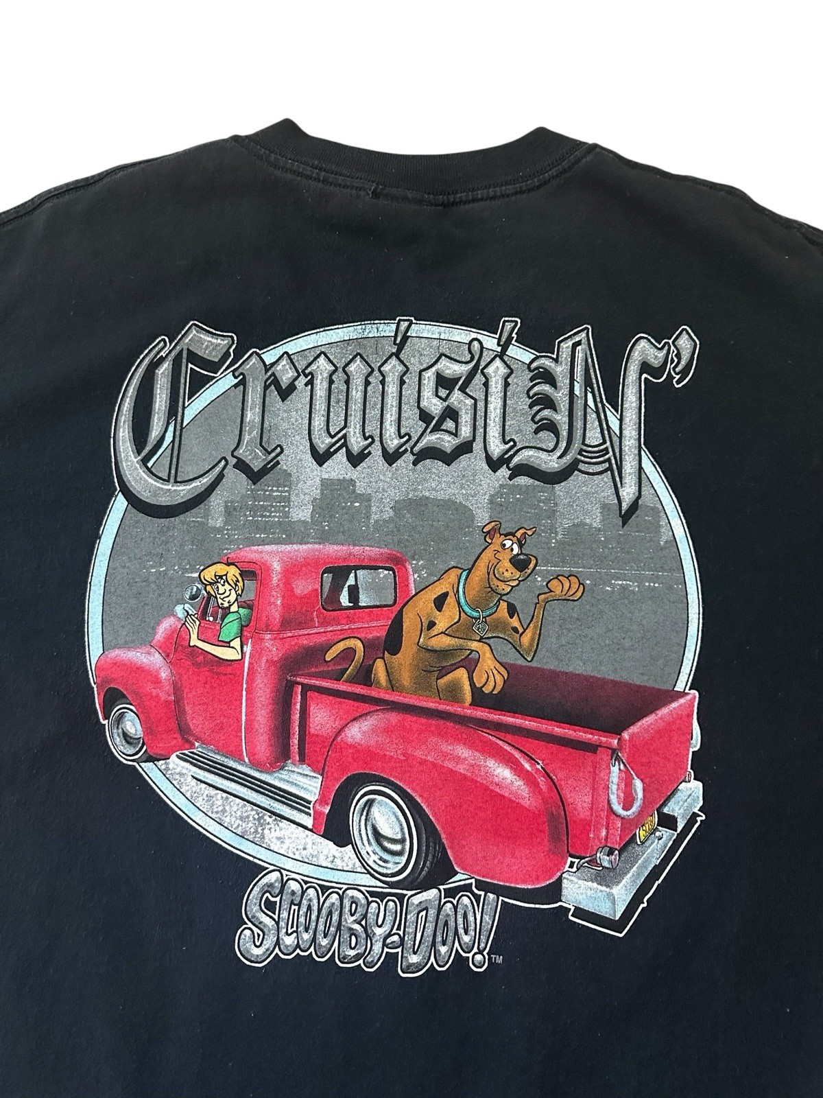 Vintage Scooby Doo Cruisin T Shirt Men’s 2XL Black 90’s Promo Cartoons