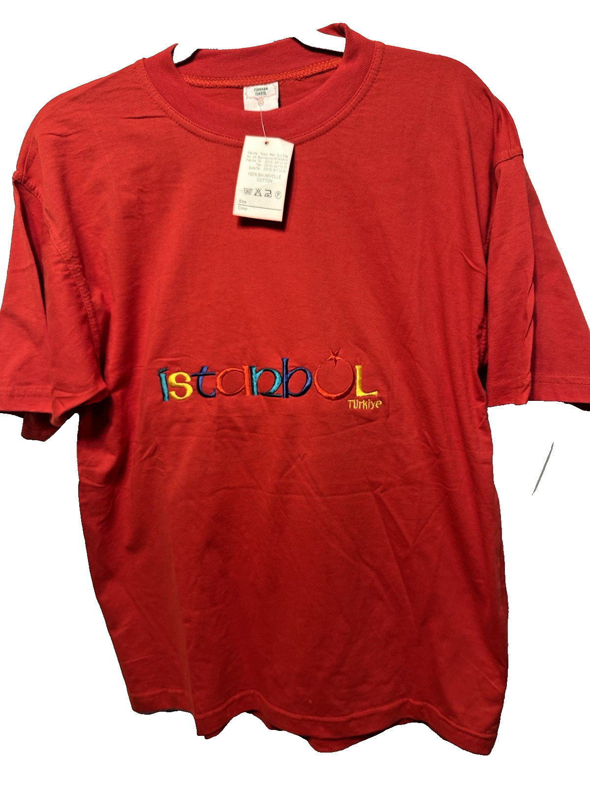 Embroidered Türkiye Istanbul T Shirt Red Shirt XL NWT